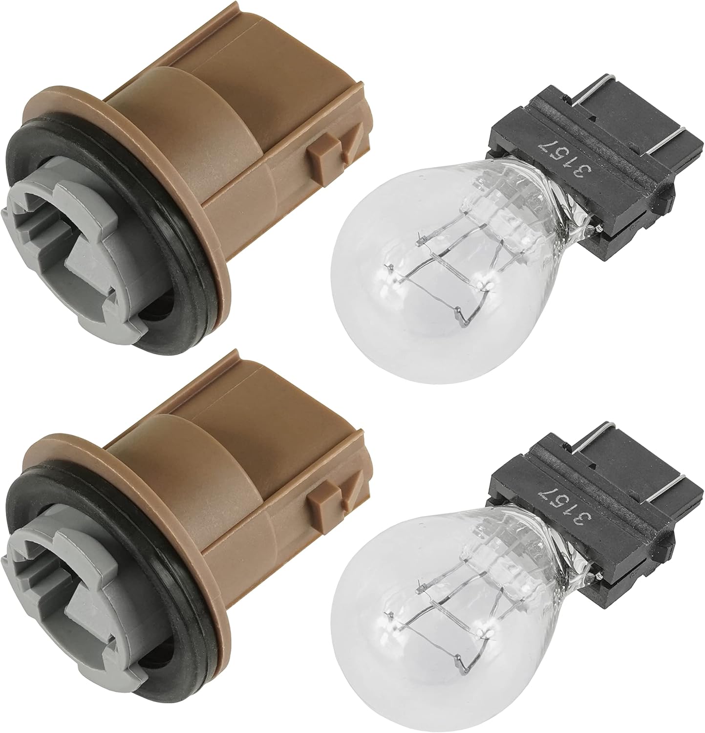 Caltric 2 Taillight Sockets with Bulbs Compatible with Polaris RZR S 800 2009-2013 / RZR 800 2009 2010-2013