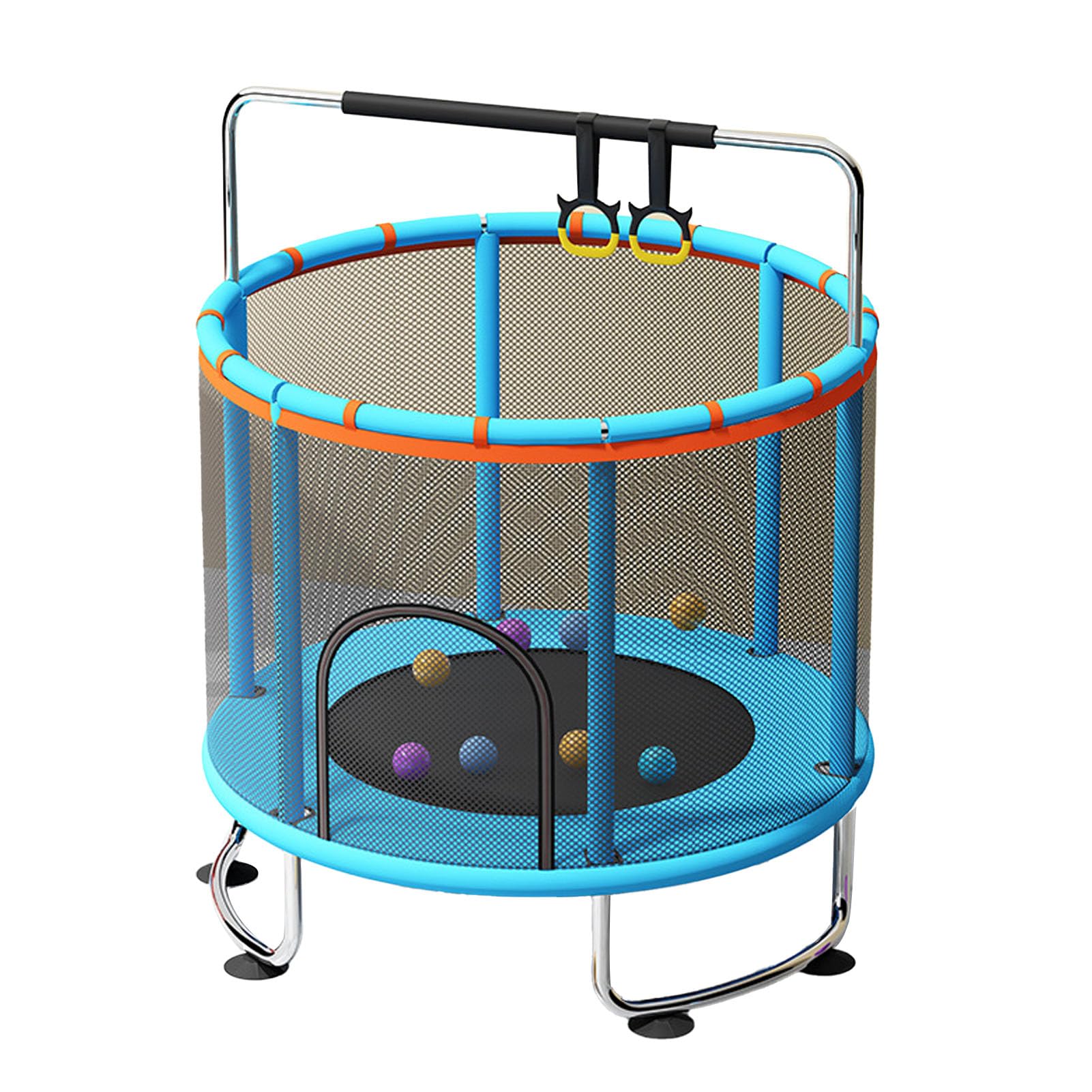 Trampolino per Bambini, Anelli da Ginnastica Trampolino per Fitness Giocattolo Sviluppo Fisico Interattivo Genitore-figlio con Altalena per Palline per la Casa