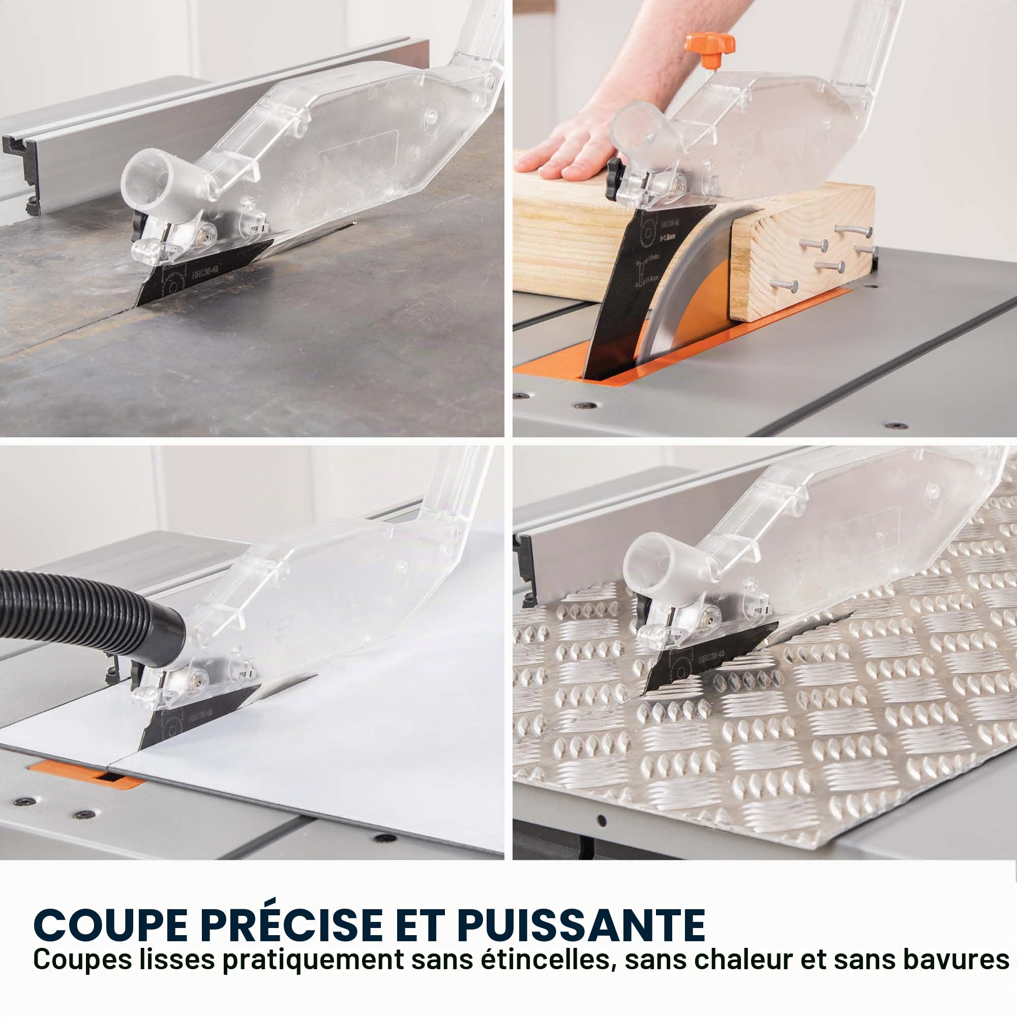 Evolution Power Tools, Scie sur table, R255MTS, multi-matériaux, polyvalente et portable, coupe le bois, le métal, le plastique et bien plus encore, scie d’établi, lame TCT de 255 mm