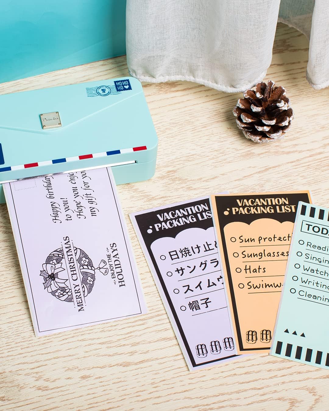 Phomemo Adhesive Thermal Sticker Paper for Phomemo M03/M03AS/M04S/M04AS Wireless Pocket Printer, Black on Green/Purple/Orange, 77mm Width X 3.5m Length, 3 Rolls, Stored for 20 Years - Image 4