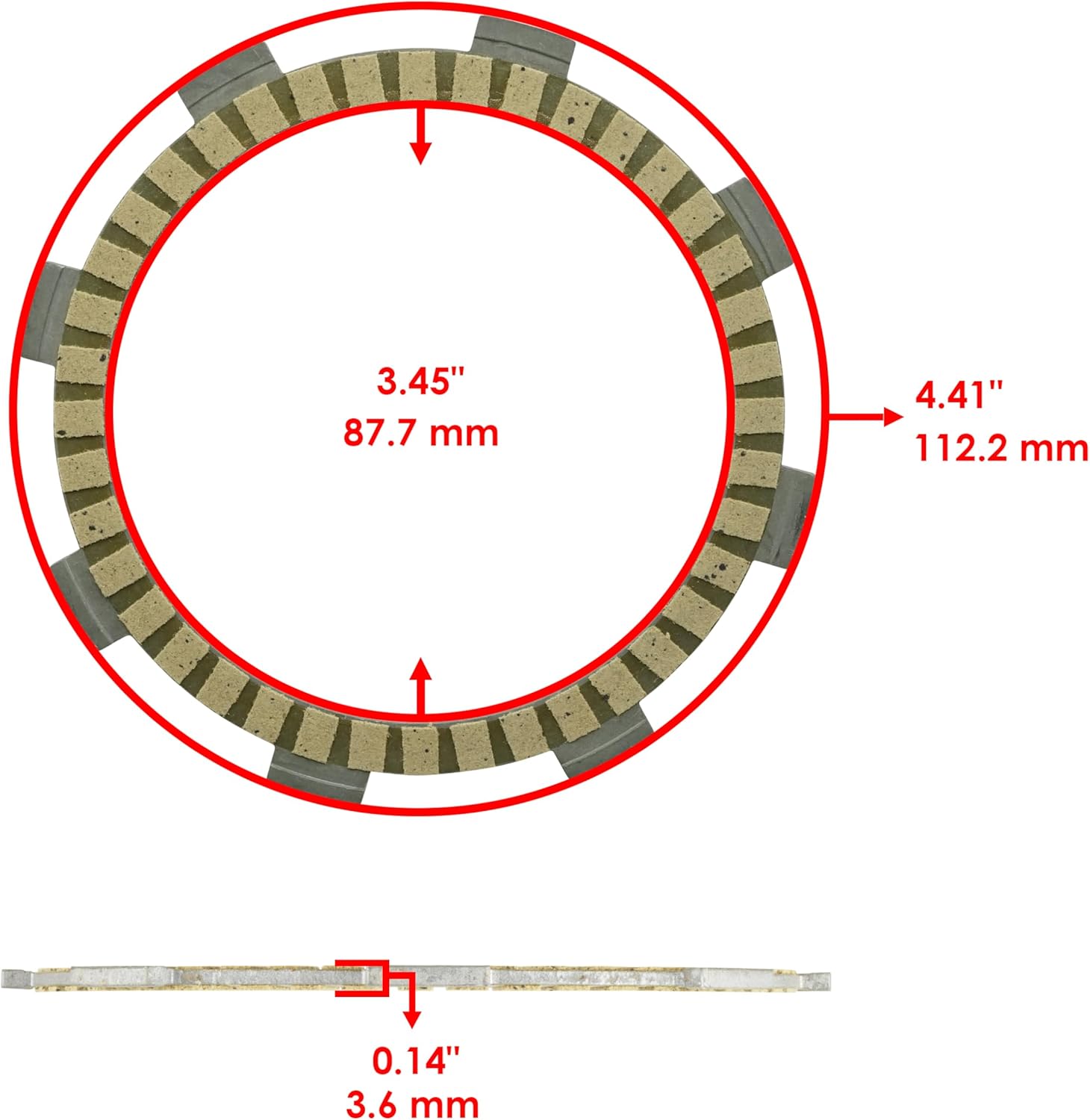 Caltric Clutch Friction Steel Plates Springs Kit Compatible With Yamaha T-TR110E TTR110E 2008-2023