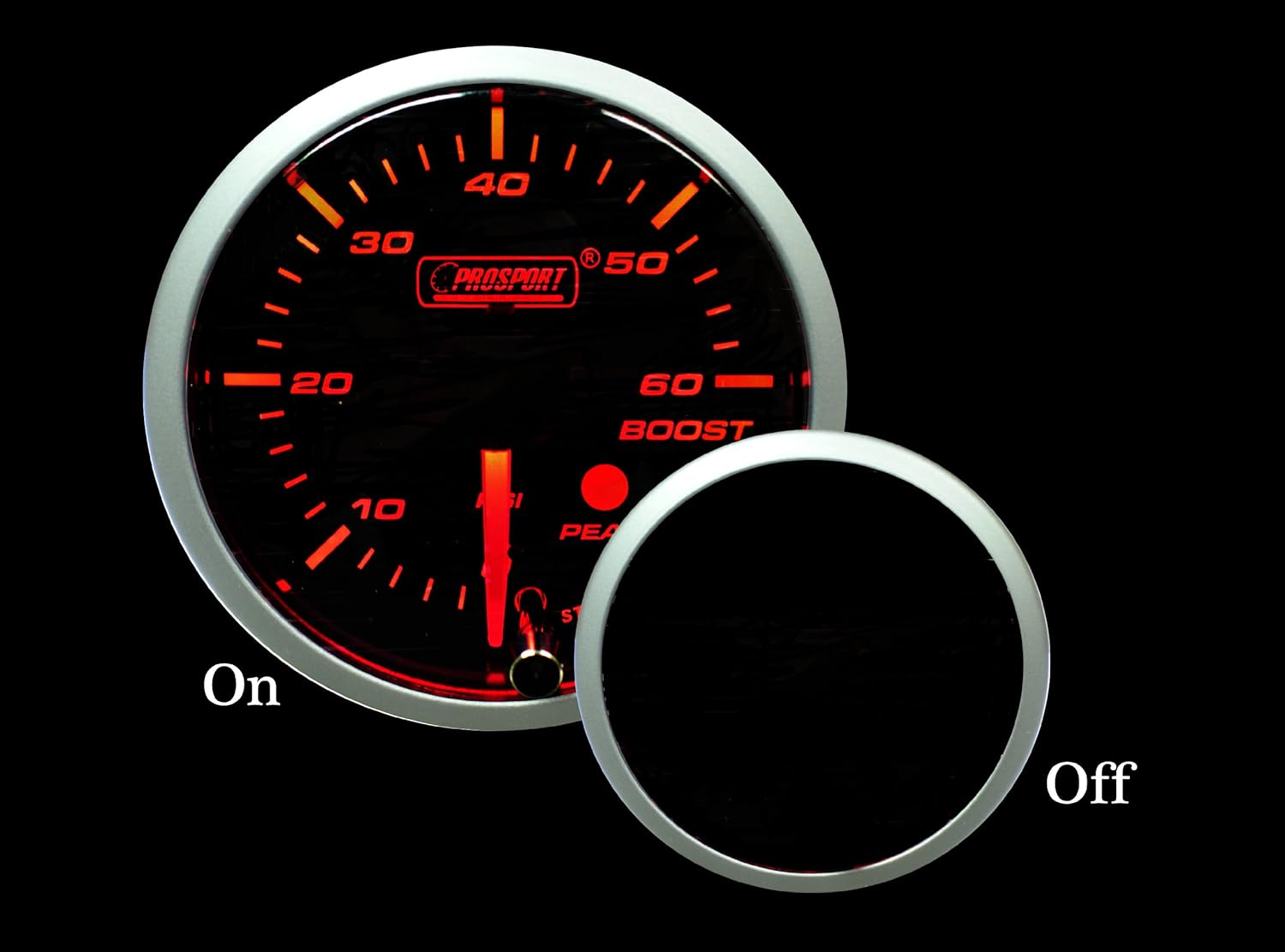 Prosport 216SMBOSWL270-PK-60psi Boost Electric W/Sender - Warning & Peak Hold 0-60Psi Diesel
