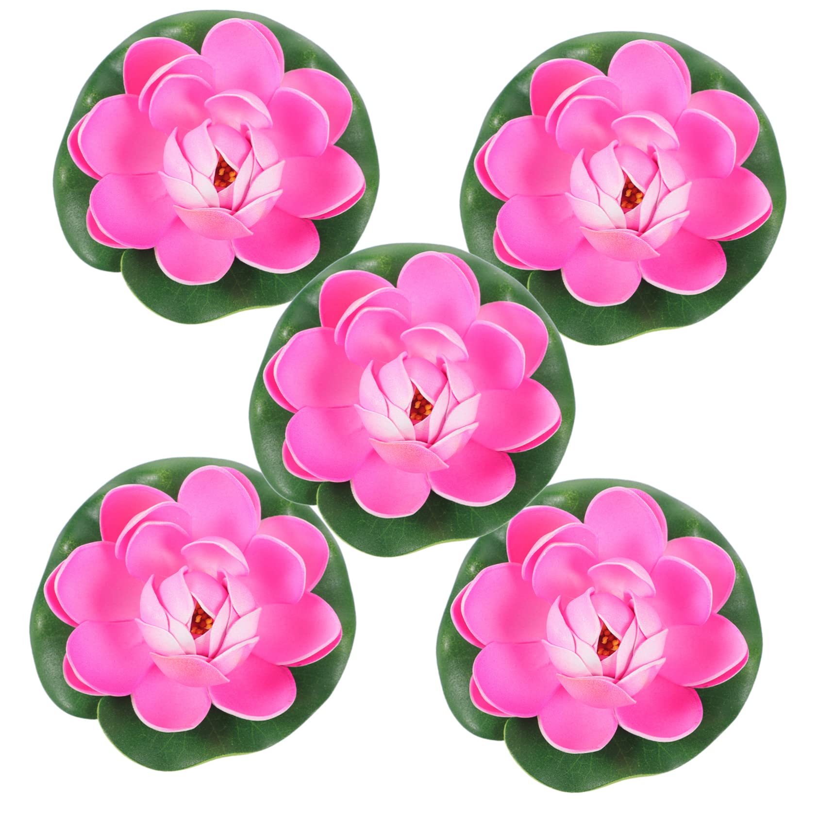 5er Set Künstliche Schwimmende Schaumstoff-Blumen – 10 Cm, Teichdekoration Aus EVA, Wasserfest, Für Aquarium & Garten