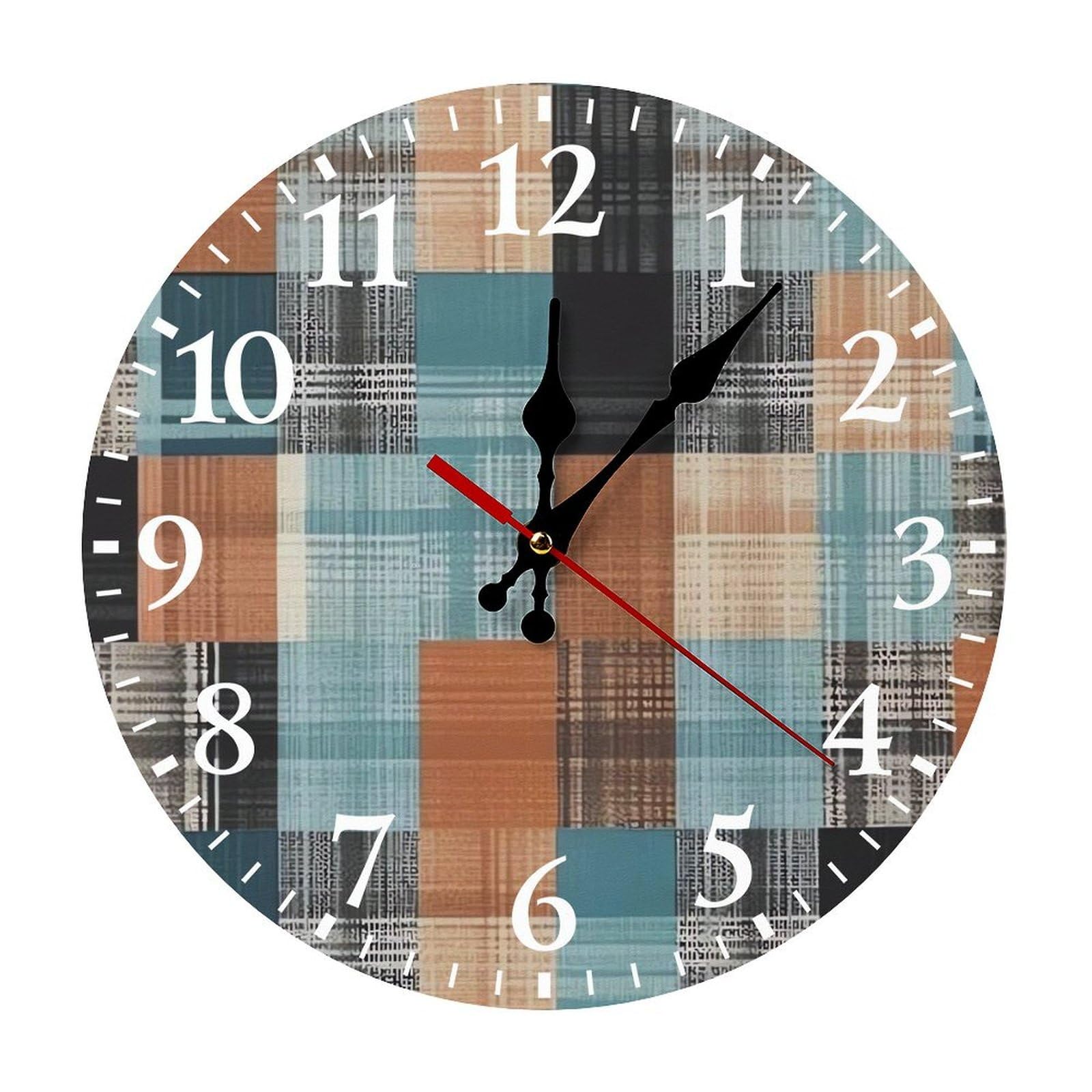 Horloge murale ronde pour cuisine et bureau silencieux