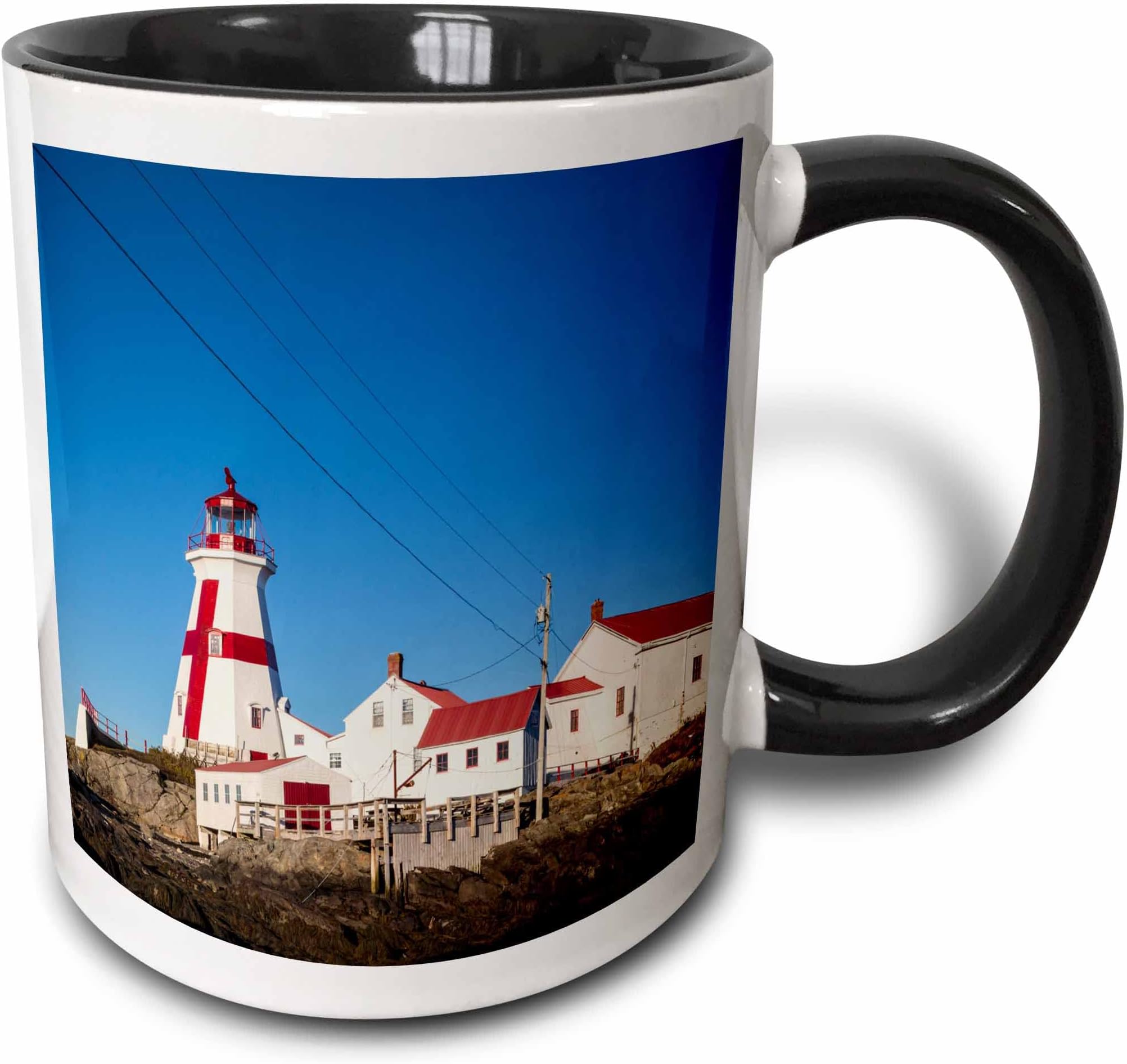 3dRose Canada, NB, Campobello Island. Head Harbour Lightstation lighthouse. - Mugs (mug_343342_4)