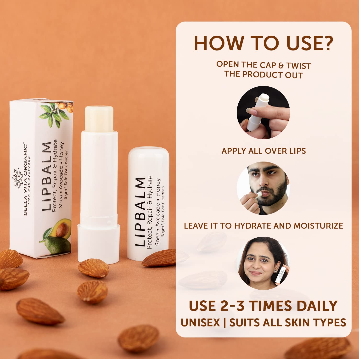 Top 10 Best Lip Balms for Men in India 6 Bella Vita Organic Lip Balm for Dry Lips