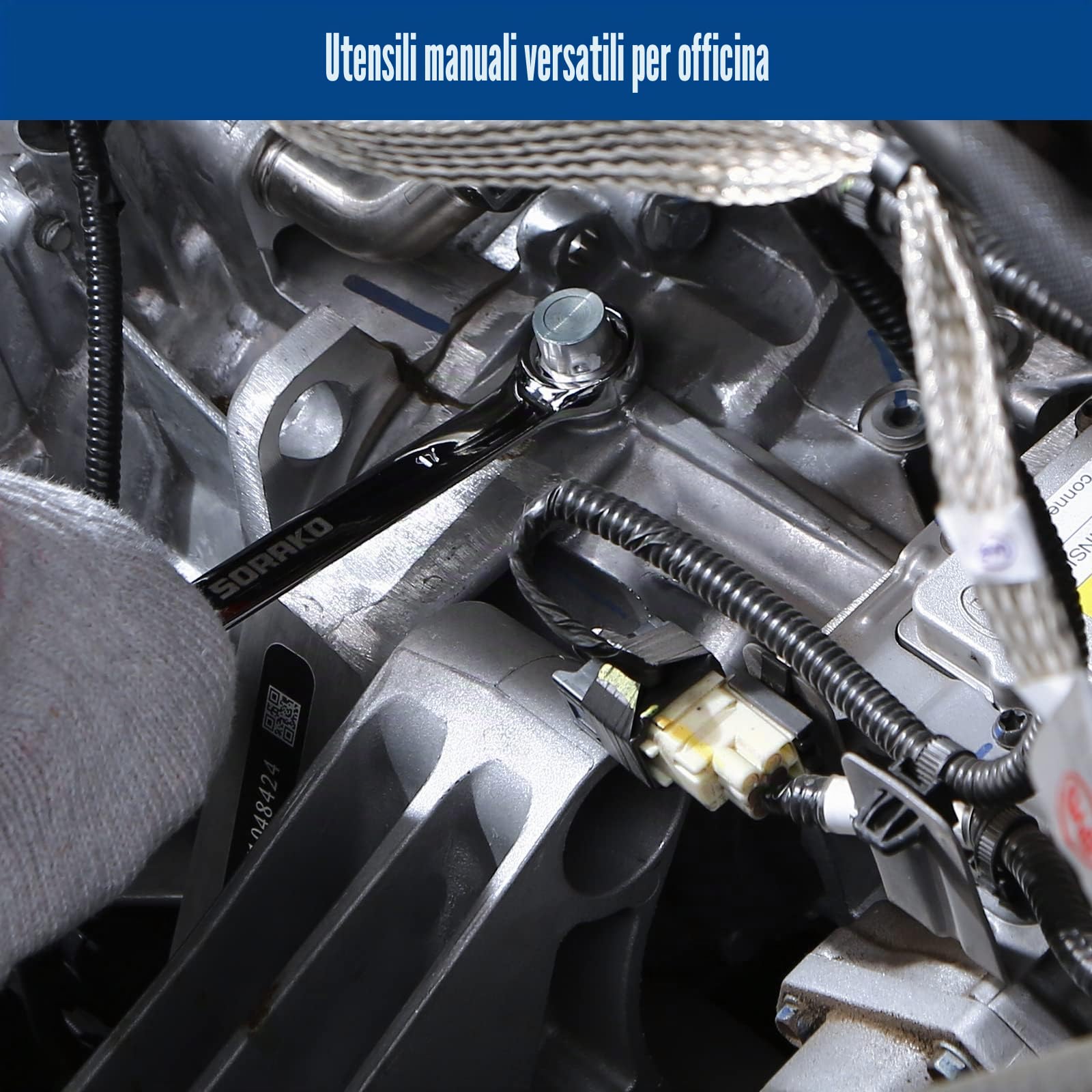 Set di Utensili per la Casa, Cassetta Attrezzi, Chiavi Combinate Punte per Cacciaviti Bussole, Set di Attrezzi per la Riparazione auto, Garage, Casa, Ufficio, Posto di lavoro e Officine