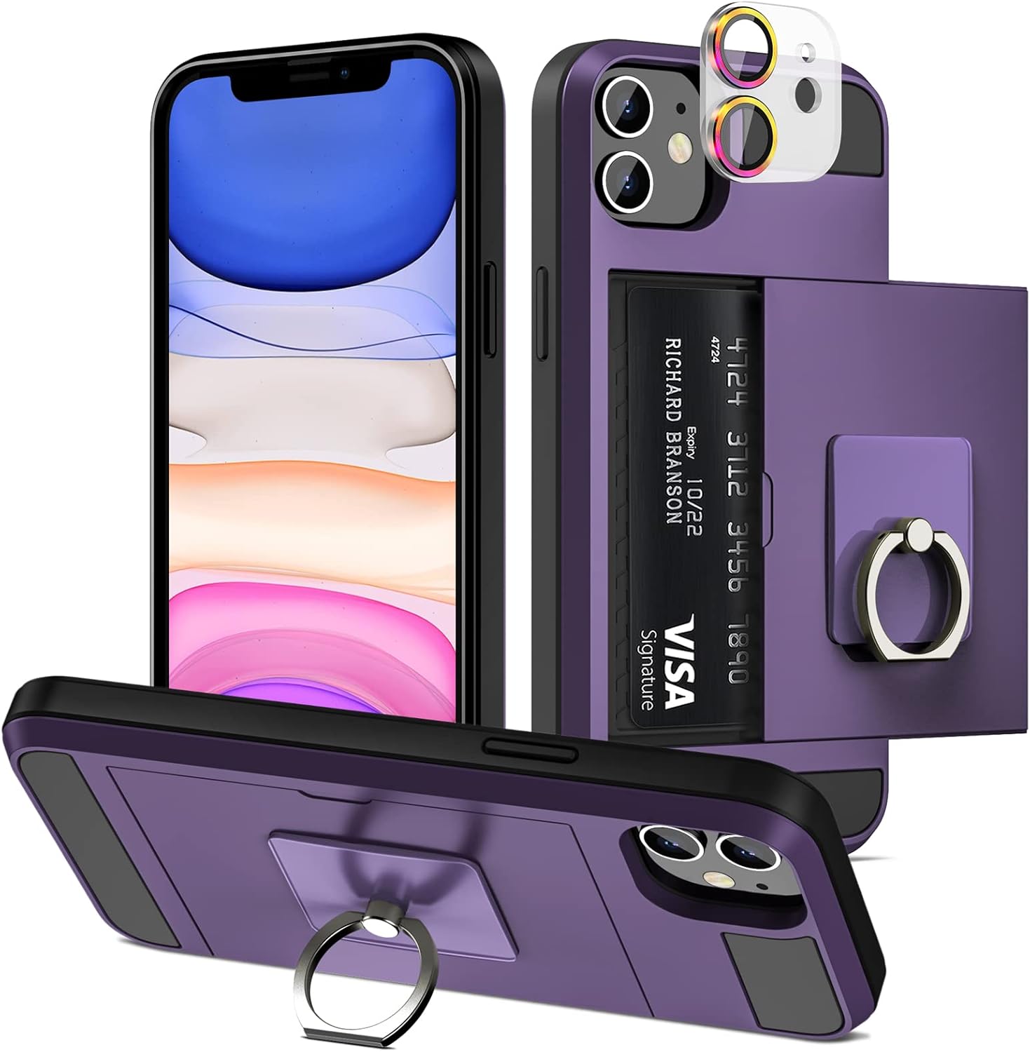 Vofolen for iPhone 11 Case Wallet Credit Card Holder with