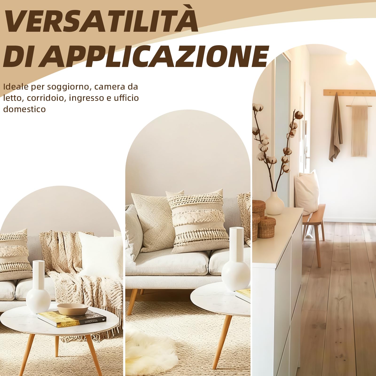 Specchio da Parete Bohemian, 30 cm di Diametro, Design Sunburst Rustico in Marrone, Specchio Decorativo con Effetto Legno per Soggiorno, Camera da Letto, Corridoio, Decorazione Boho e Parete