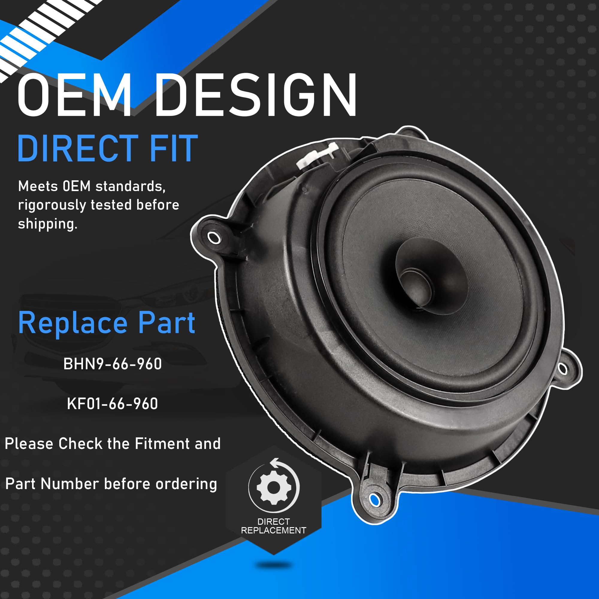 YzusGomumu BHN9-66-96 Front Door Speaker Compatible with 2014-2018