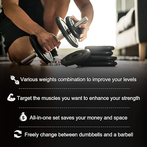 Miniatura 4 de RitFit Combo de mancuernas (80 libras)