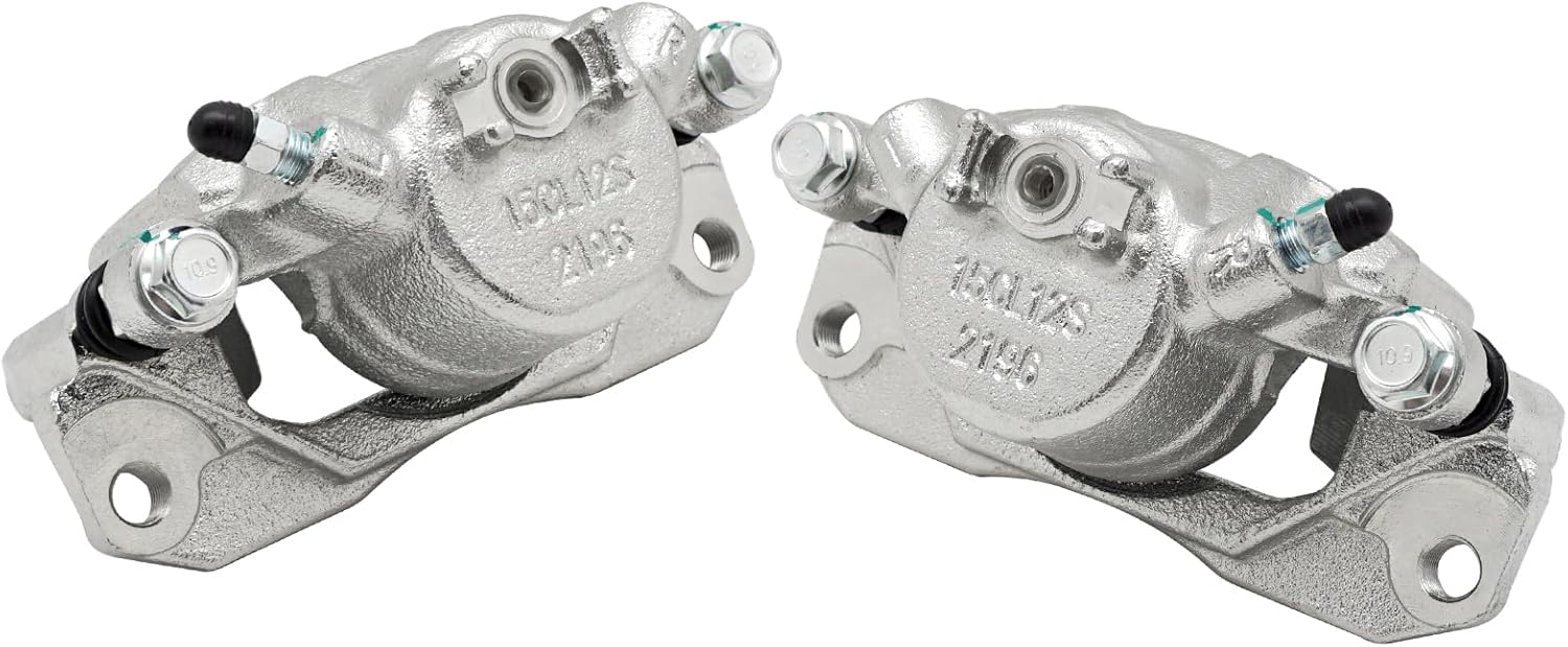 M MATI Front Left Right Brake Caliper & Ceramic Pads Kit for Honda Big Red 700 MUV700 2009 2010 2011 2012 2013 45150-HL1-A01 45250-HL1-A01 45150-HL1-A02 45250-HL1-A02 06451-HL1-A01 06452-HL1-A01