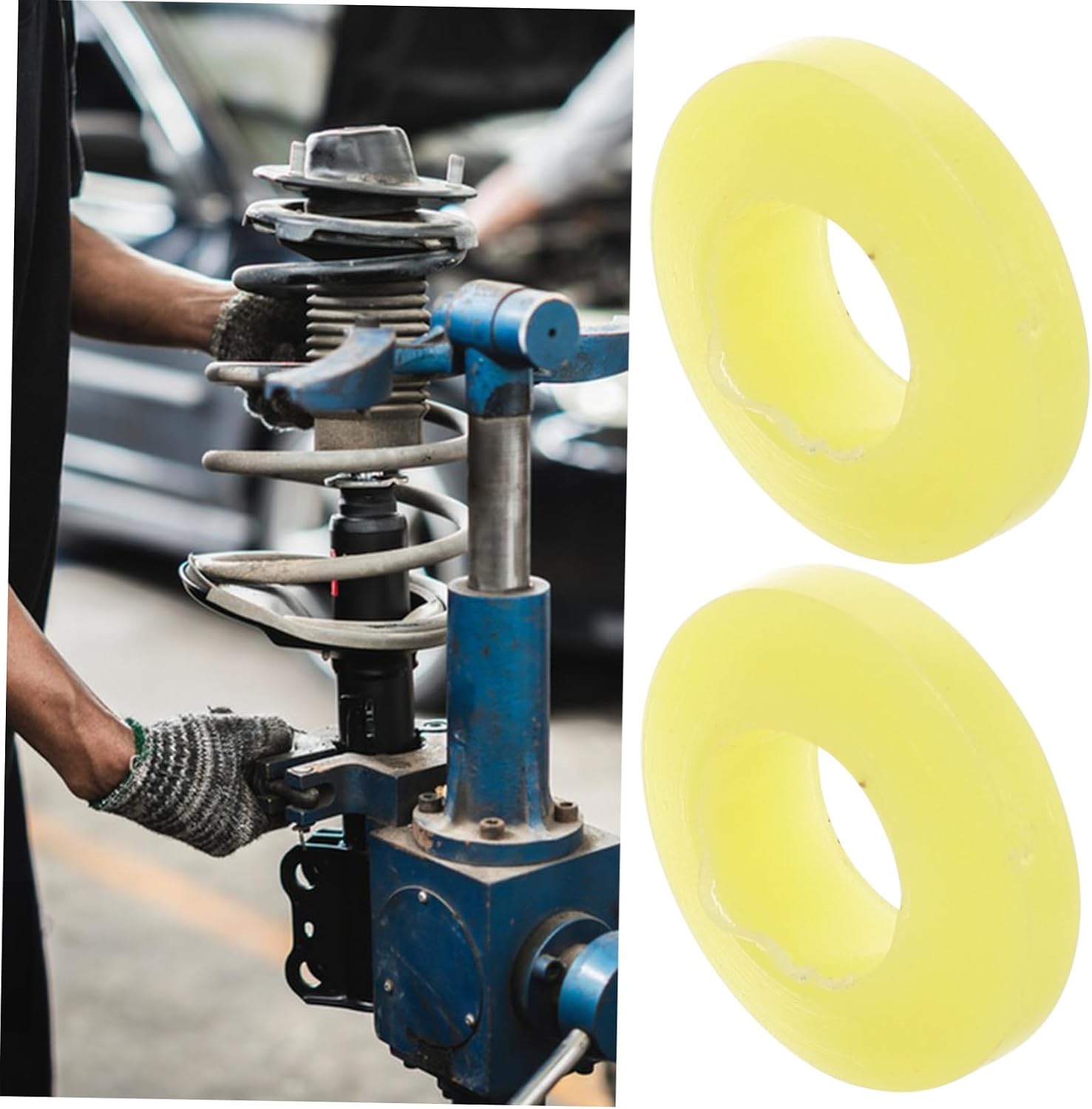 GLEAVI 100pcs Shock Absorbing Bushing Protector for Auto Suspension Damping Buffer Cushion for Car Front Pillar Installation Exceptional Load Capacity Gasket