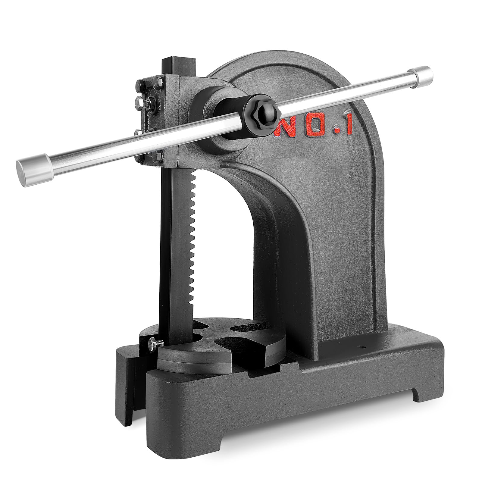 Arbor Press, 1 Ton Manual Arbor Press, Heavy Duty Arbor Press with 5.51 Inch Maximum Height, Cast Iron Body, Manual Desktop Punch Press Machine for