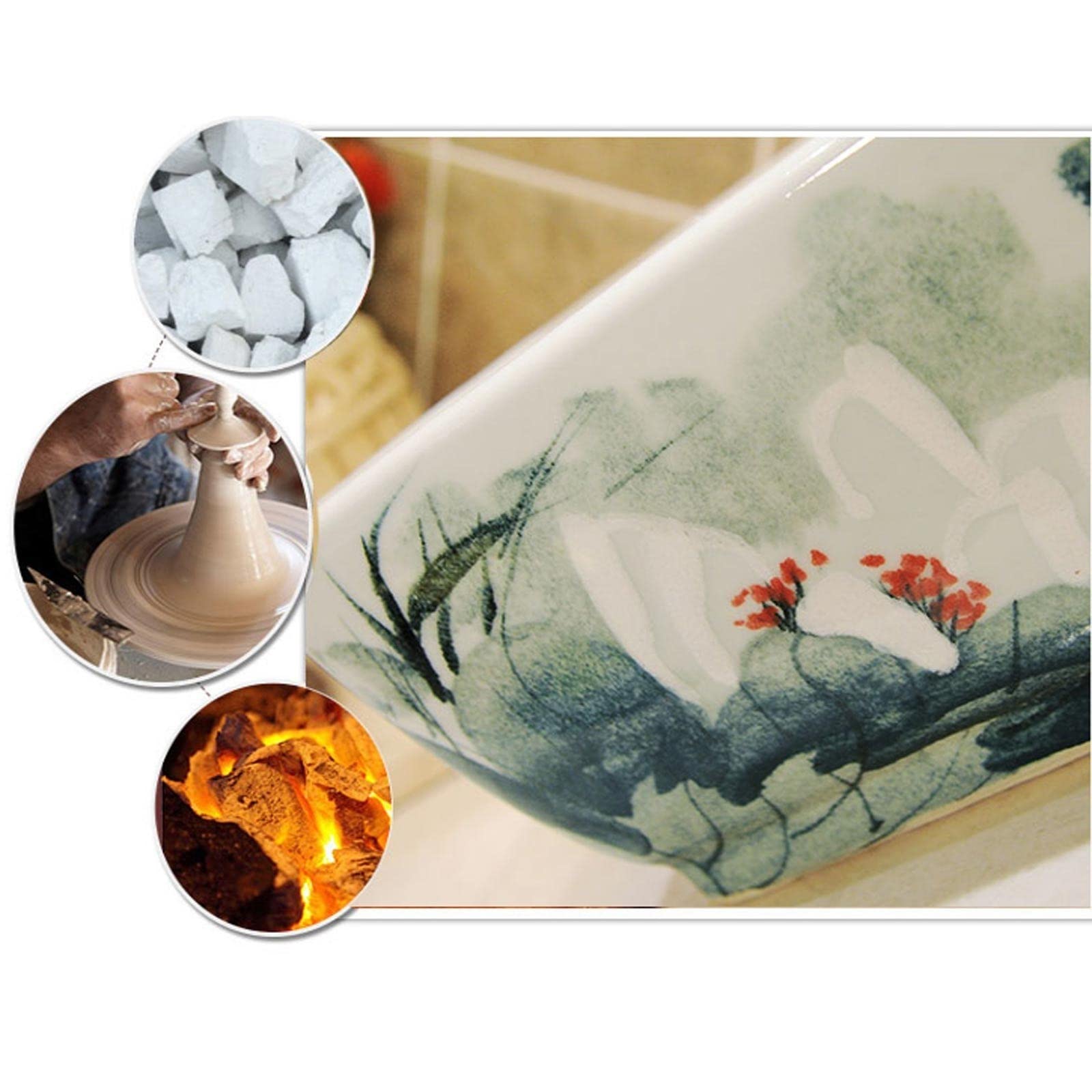 Prawdziwy ceramiczny Retro umywalka łazienkowa Umywalka na blat
