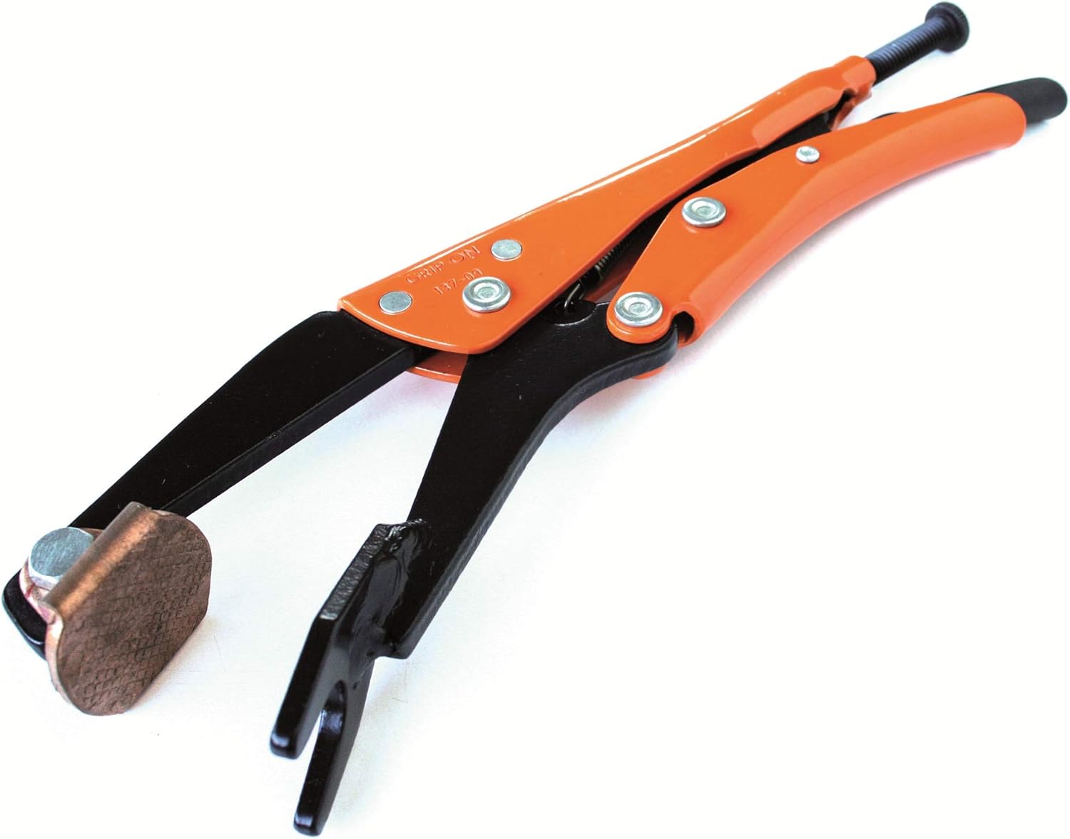 Grip-On 137-09 9-Inch Plugweld Locking Pliers in Orange Epoxy