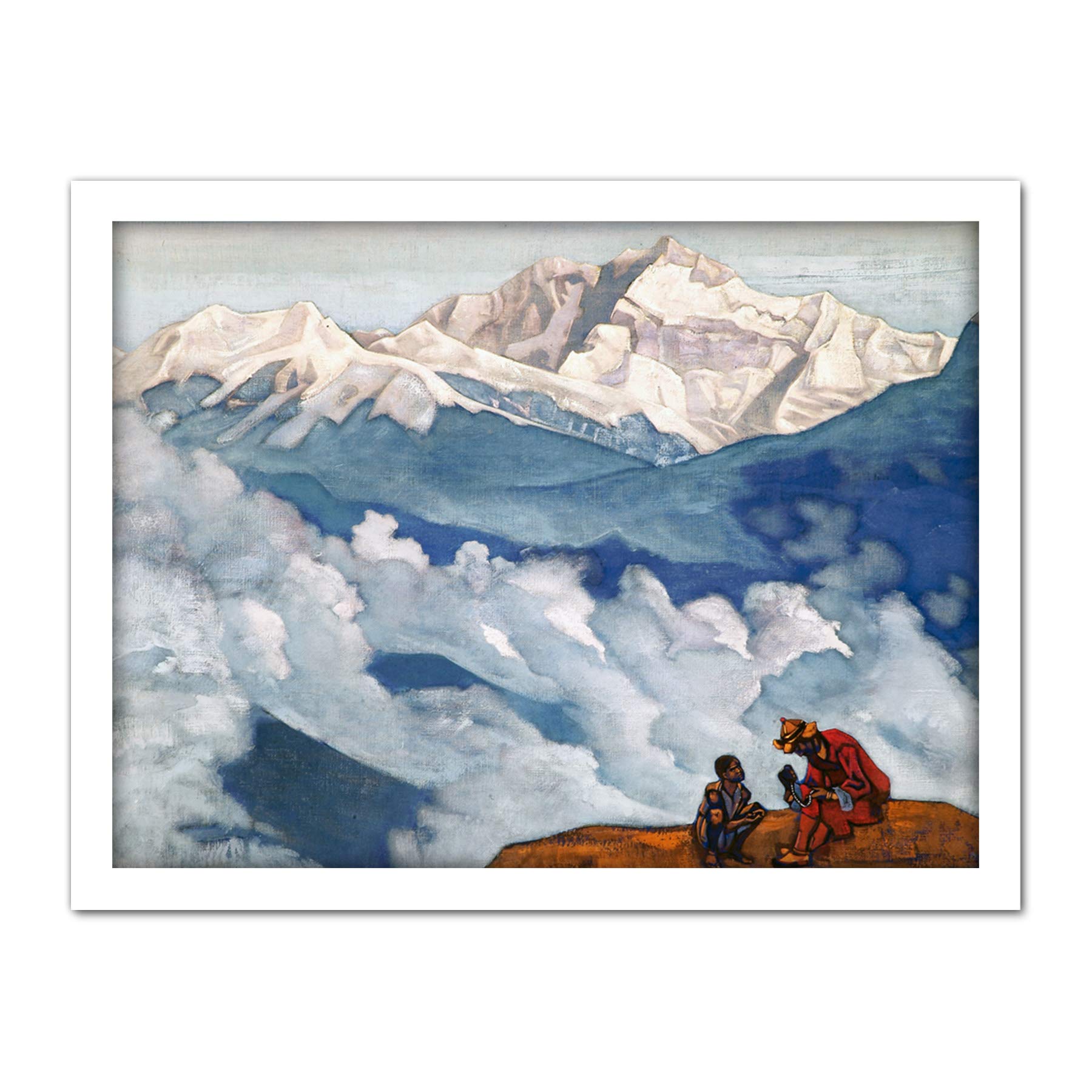 Roerich Pearl Of Searching Symbolist Landscape Painting Large Framed Art Print Poster Wall Decor 18x24 in