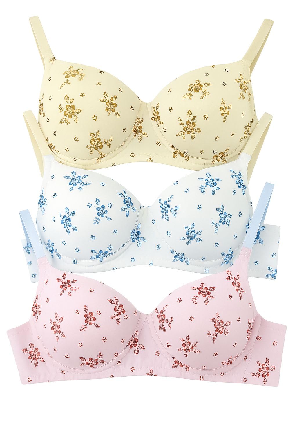 Women’s Non-Padded Non-Wired Full Coverage Bra Polycotton Everyday Bra for Comfort & Support(Pack of 3)