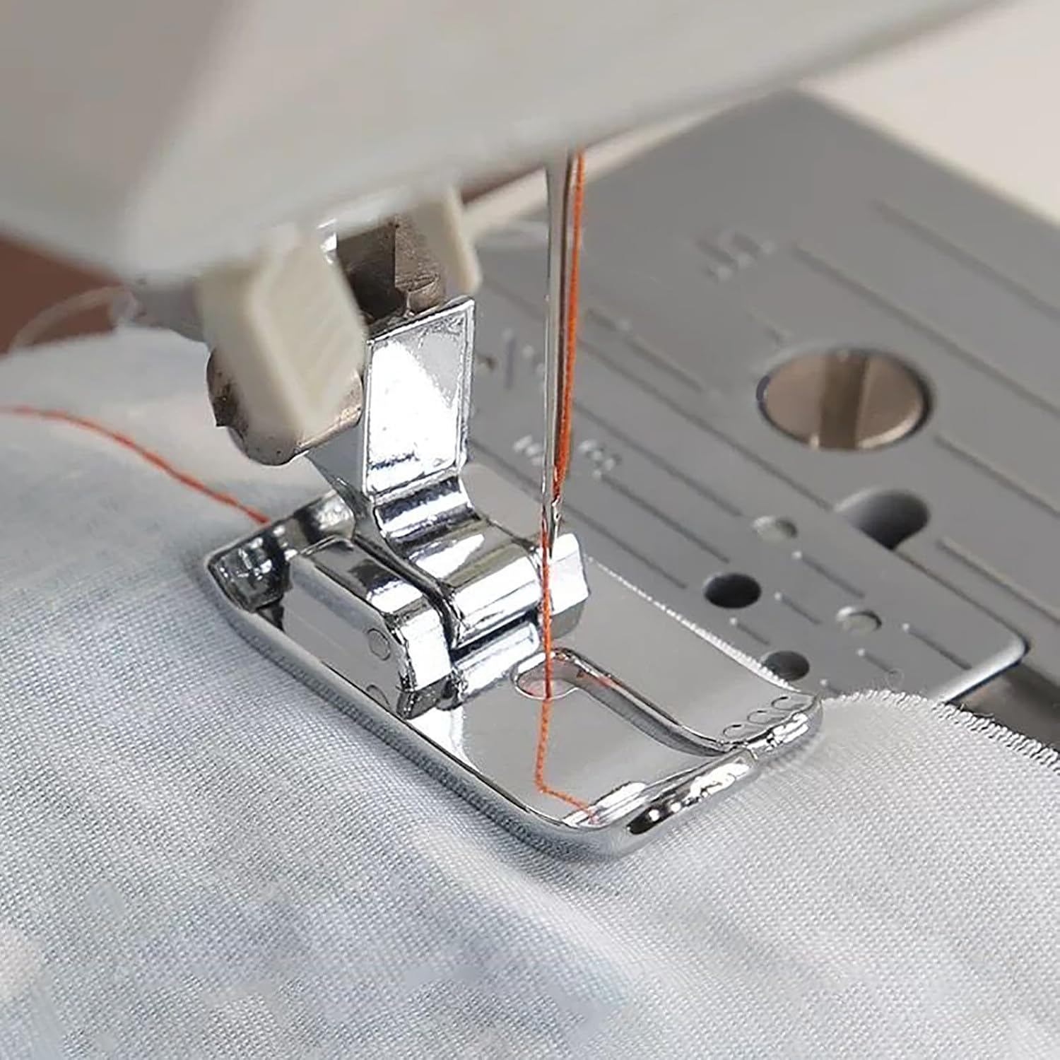 TISEKER 1/4” Straight Stitch Snap-On Foot Presser Foot Fit for All Low Shank Snap-On Singer, Brother, Babylock, Euro-Pro, Janome, Juki, Kenmore, New Home, White, Simplicity Sewing Machines