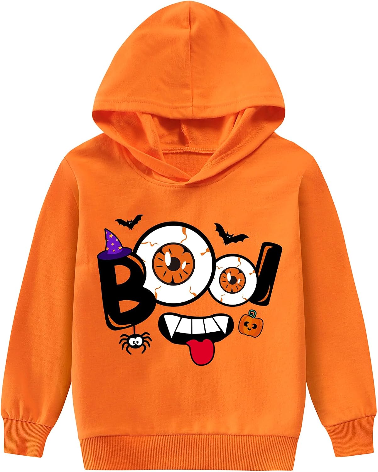 Little Hand Halloween Hoodies for Boys Glow in Dark Skeleton Ghost Bat Sweatshirt Hooded Shirt 3-10 Years