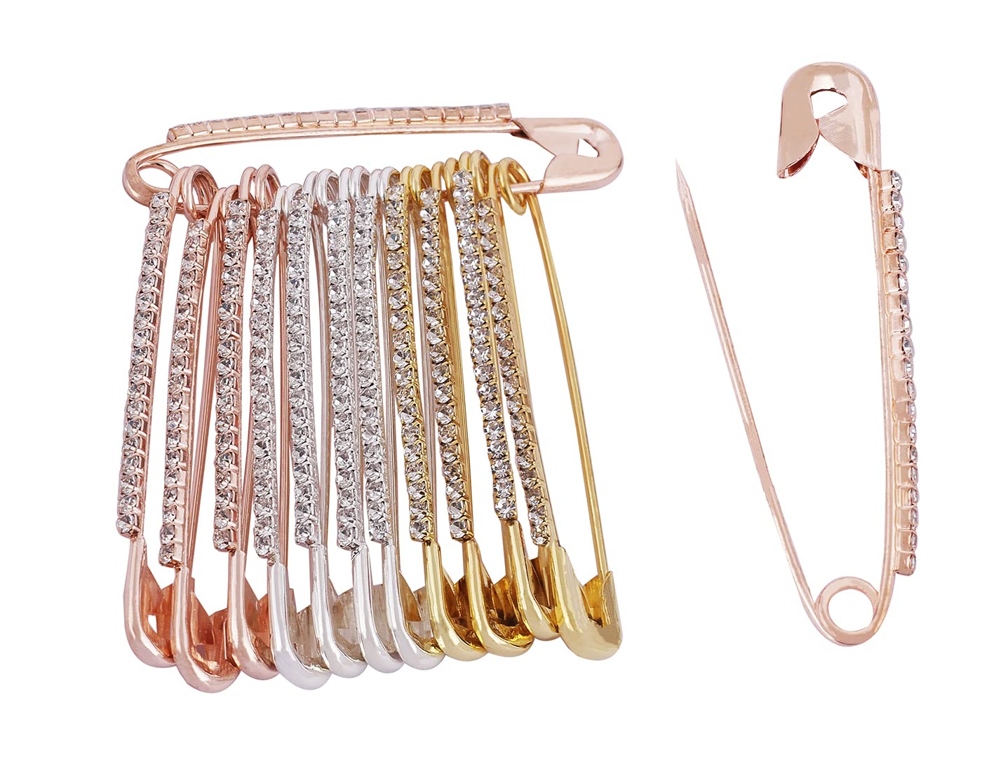 VAMA FASHIONS Golden Safety Sadi Pin brooch draping holding Heavy Sarees Pleats pins for Sweater Shawl Girls (B0B3NBWXBZ) Amazon Price History, Amazon Price Tracker