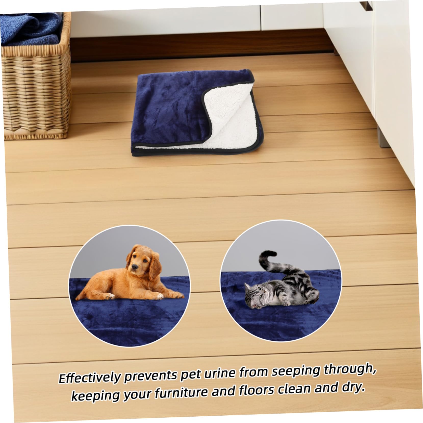 Kisangel Couverture Imperméable pour Chien 100x75 Cm en Sherpa Fleece | Rectangulaire, pour Grands Chiens, Usage Polyvalent, Adaptée aux Couchages Sièges Arrière