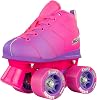 Crazy Skates Rocket Roller Skates for Girls and Boys - Available in Adjustable or Fixed Sizes - Great Beginner Kids Quad Skates - PinkPurple Size: Small | j12-2