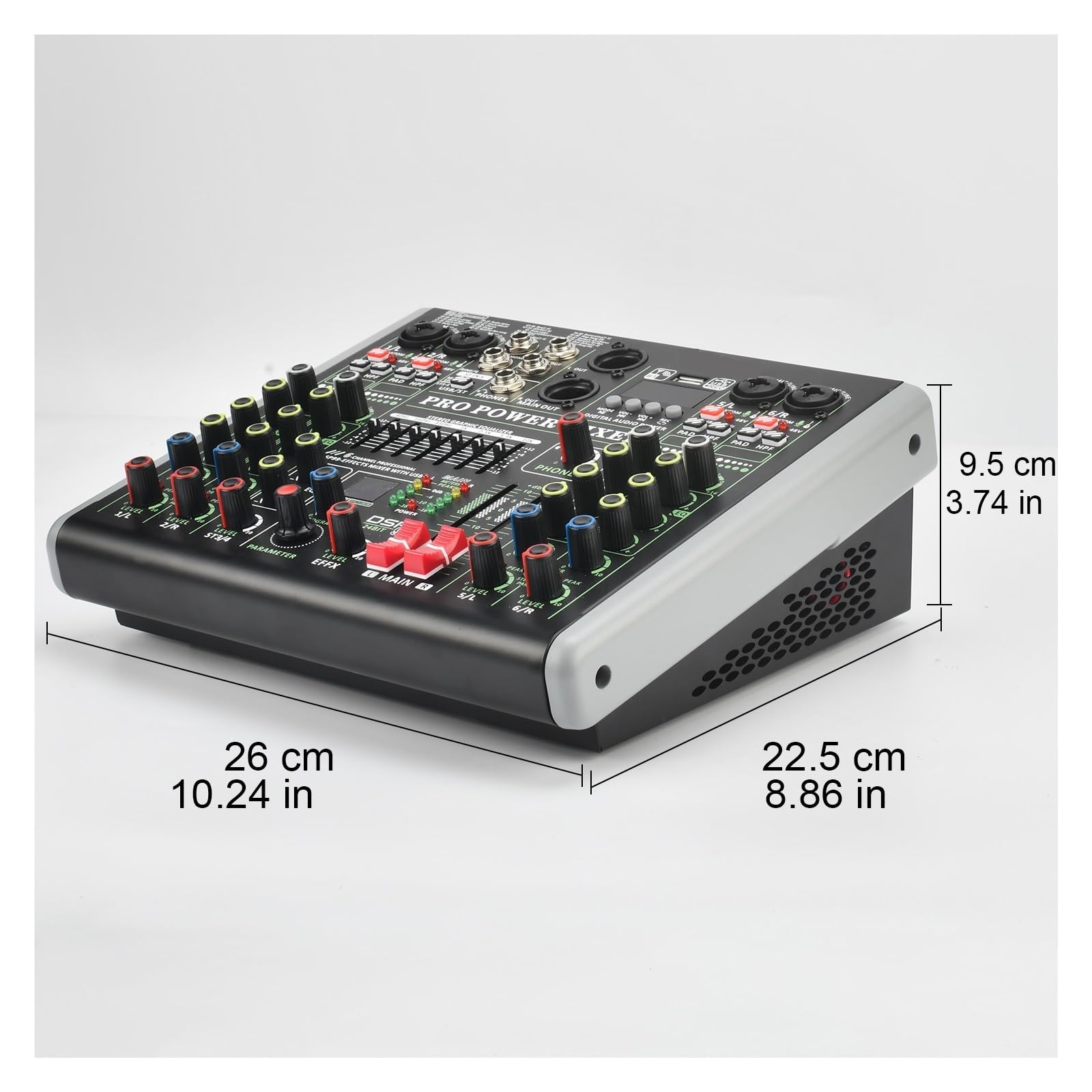 6-kanałowy Mikser Mocy, 99-efektowa Konsola Miksująca Ze Wzmacniaczem, Bluetooth, USB, Nagrywanie Dźwięku Na Komputerze, 2 * 100W, Stół Dźwiękowy