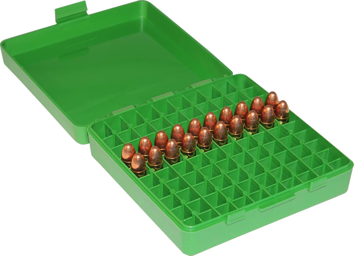 MTM P-100-9-10 100 Round Flip-Top Ammo Box 380/9MM Cal (Green) : Sports & Outdoors