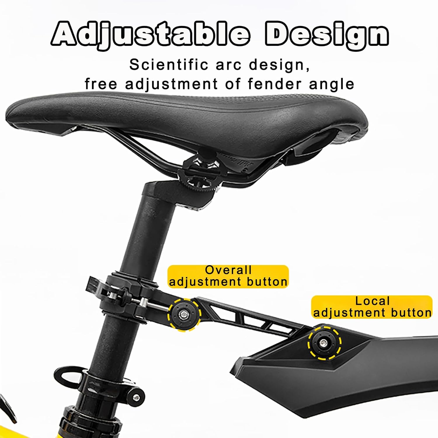 Bike Fender for Diamondback Bicycles Haanjenn Tero Bicycles Haanjo 2, Adjustable Bike Mudguard, Bike Front Rear Fenders, Splash Resistant Bicycle Fender Easy Installation Bicycle Mudflaps