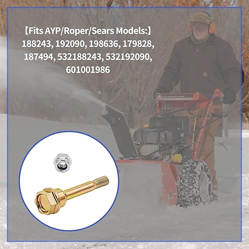 Miniatura 6 de HAKATOP 12PK 192090 Juego de tornillos y tuercas de cizalla para Husqvarna 532192090 532179828 532187494 532188243 588077501 601001986 AYP 192090