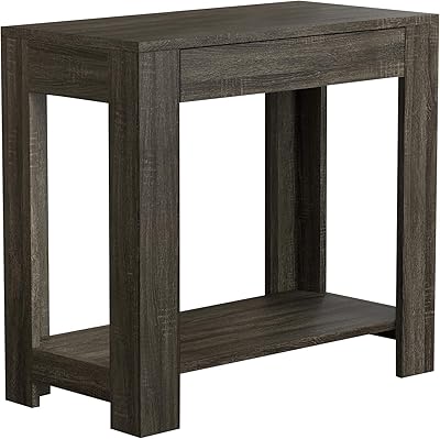 Amazon Com Slim End Table With Drink Holders And Built In Shelving Black Kitchen Dining