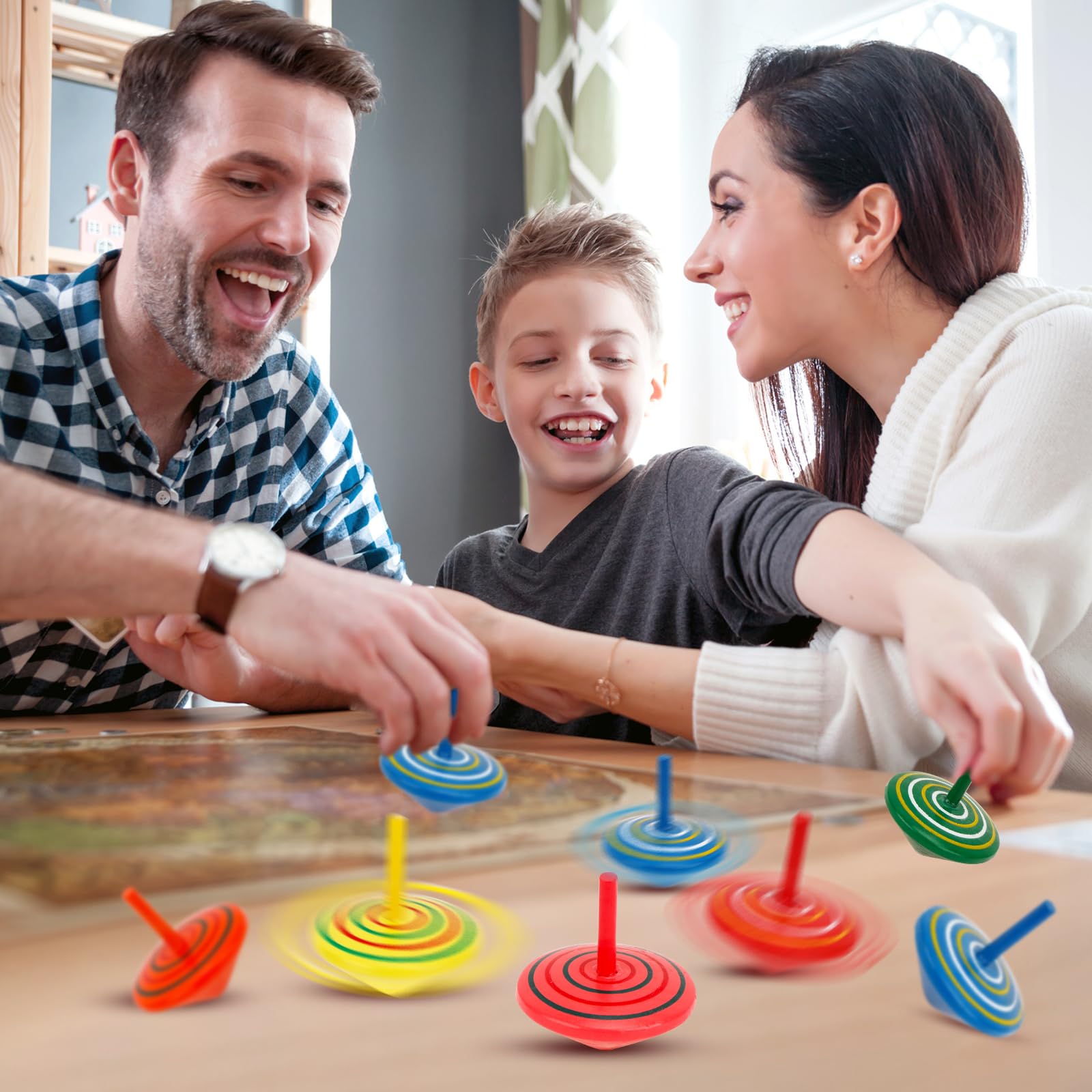Giroscopio In Legno Per Adulti E Bambini | Trottola Rotante Con Base | Gioco Anti-Stress - Foto 11