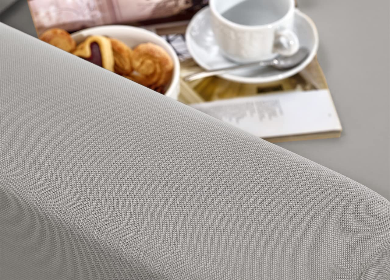 BIANCHERIAWEB Magic Copridivano 4 Posti Elasticizzato, Telo Copridivano Tinta Unita Grigio, Adatto a Divani da 220 a 260 cm con Profondità Seduta 65 cm, Copri Divano Antimacchia e Antipelo