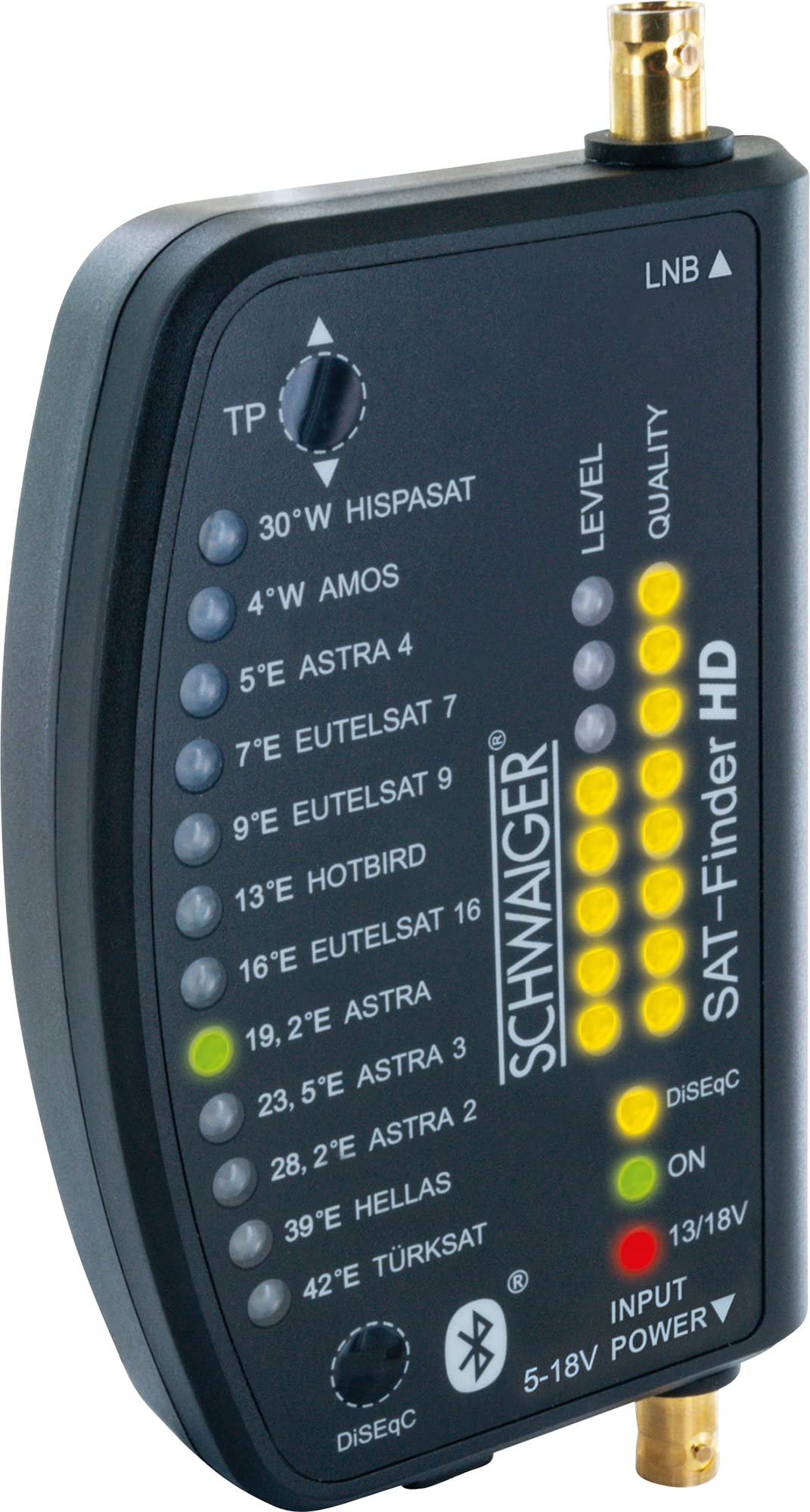 SCHWAIGER Sat Finder HD + Powerbank Pointeur Satellite