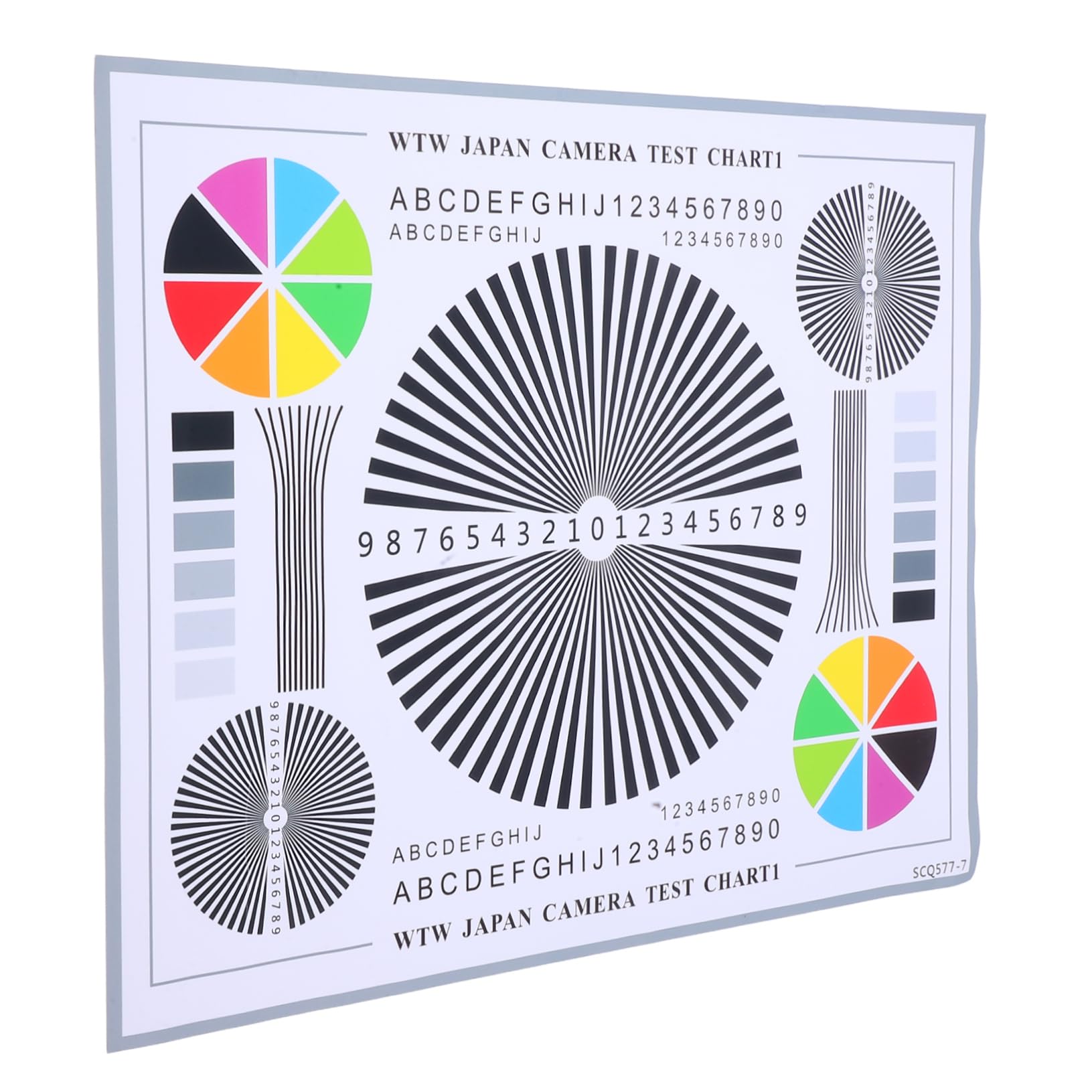 Tofficu Outil D'étalonnage Mise au Point CCTV pour Caméra Réseau Carte de Chromatographie en Papier Solide et Image Claire pour Usage Intérieur et Extérieur