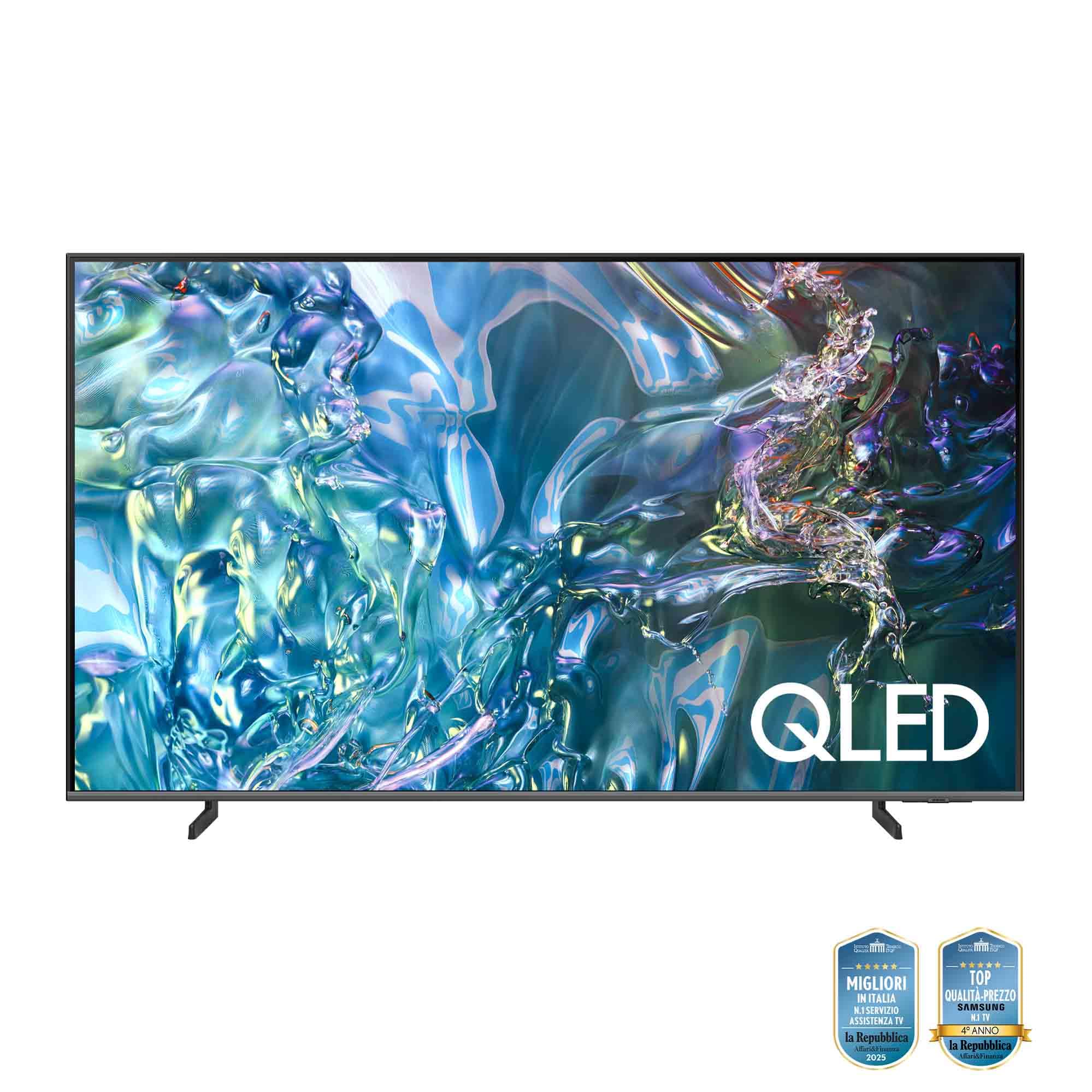 Samsung Smart TV 43" QE43Q64DAUXZT QLED 4K Upscaling, Processore Quantum 4K Lite, AirSlim Design, DVBT-2, Q-Symphony & OTS Lite, Gaming Hub, Ultimate UHD Dimming, Titan Gray 2024 [Amazon EXCL.]