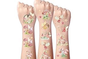 224 Plus Fairy Temporary Tattoos for Kids Decorations and Favors