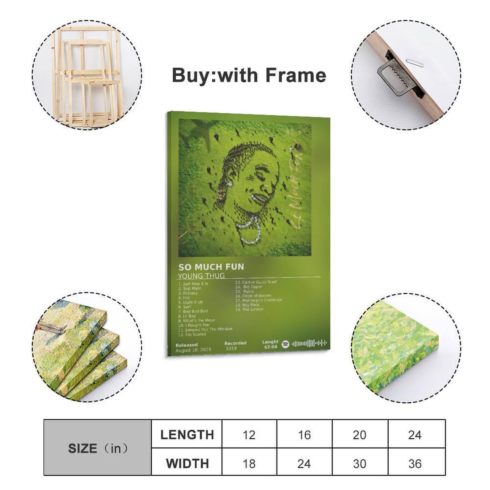Amazon.com: Young Thug So Much Fun Canvas Poster Bedroom