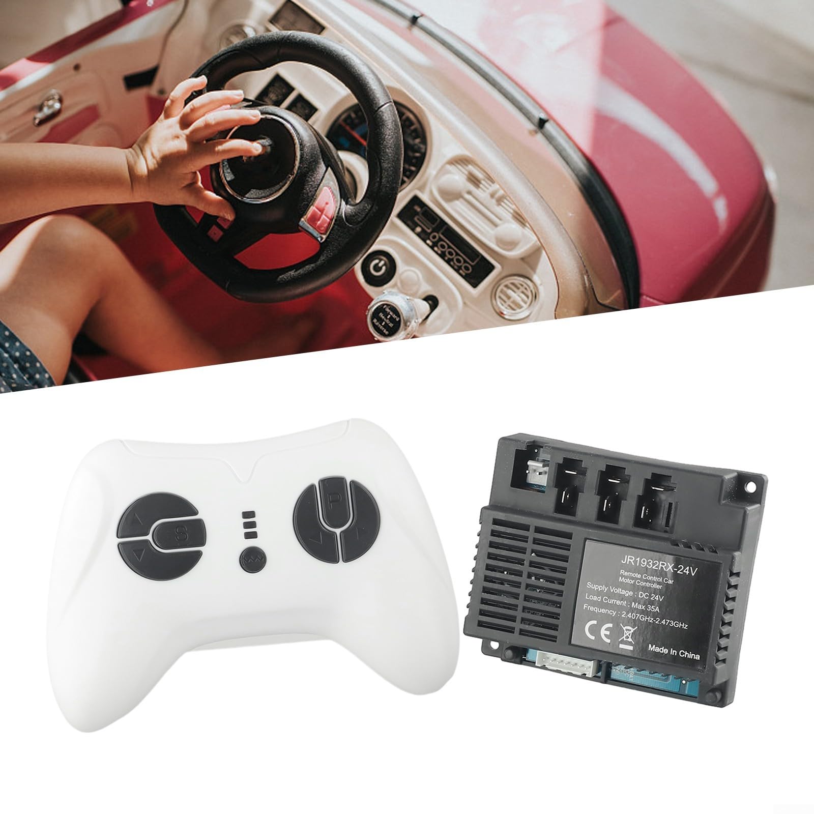 Ricevitore JR1932RX-24V per telecomando compatibile 2.4G per veicoli elettrici per bambini Presa a lati a 7 pin (JR1932RX-24V ricevitore)