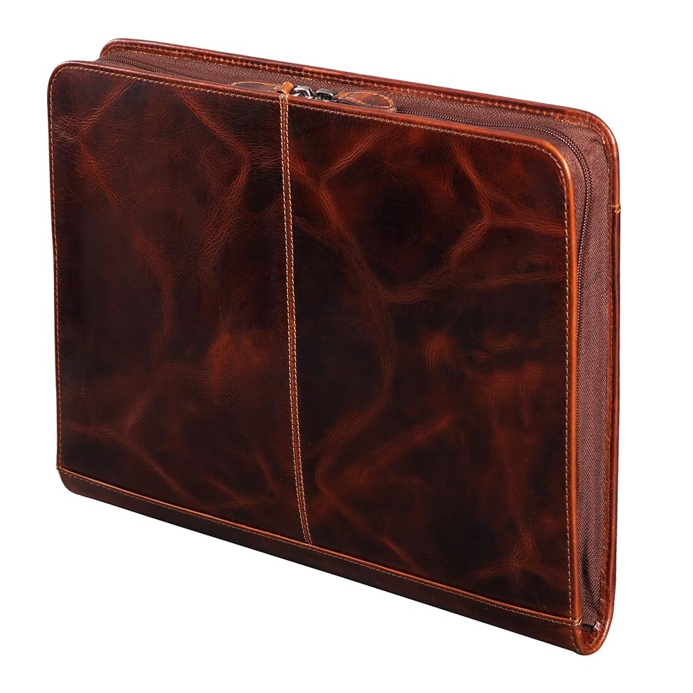 Cartellina Porta Documenti STILORD 'Elton' - Pelle Vera, A4, Per MacBook 13", Cognac - Foto 7