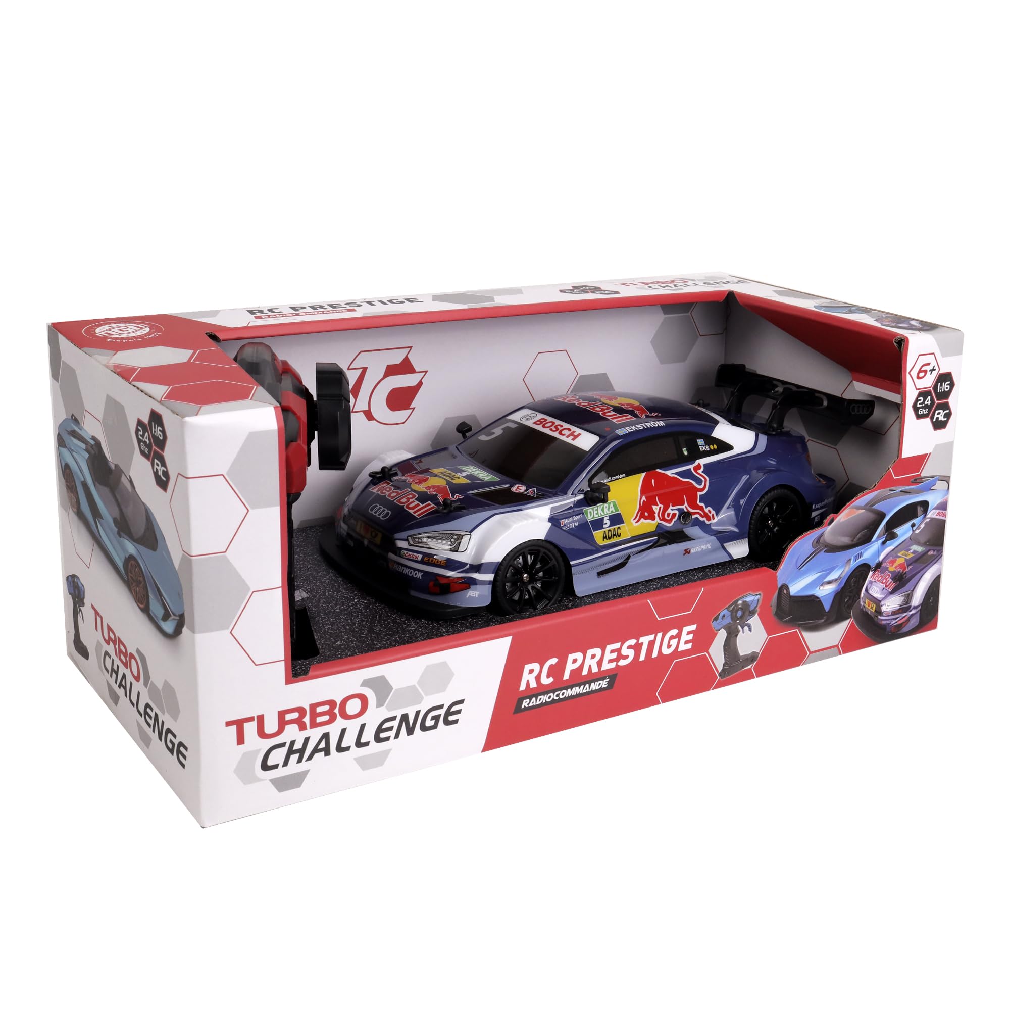 TURBO CHALLENGE - Audi Red Bull Racing - RC Prestige - 096016 - Samochód zdalnie sterowany - Niebieski - 1/16 - Baterie nie są dołączone - Plastik - Od 6 lat