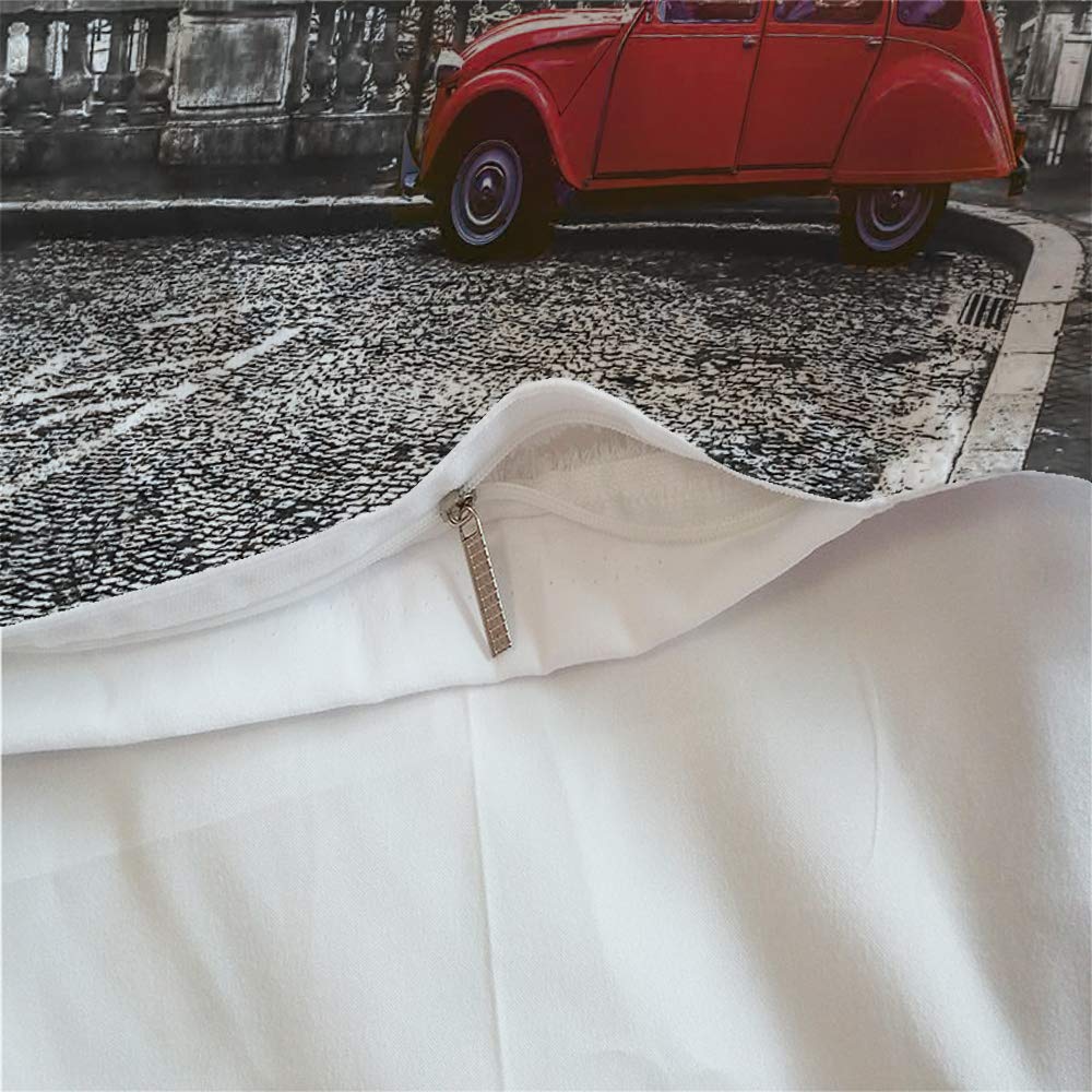 Funda Nórdica Juego De Cama Suave Transpirable Poliéster-Algodón Ciudad Famosa 1 Funda Nórdica + 2 Fundas De Almohada 48X74cm (Paris,(220x 240cm)-Cama de 150/160)