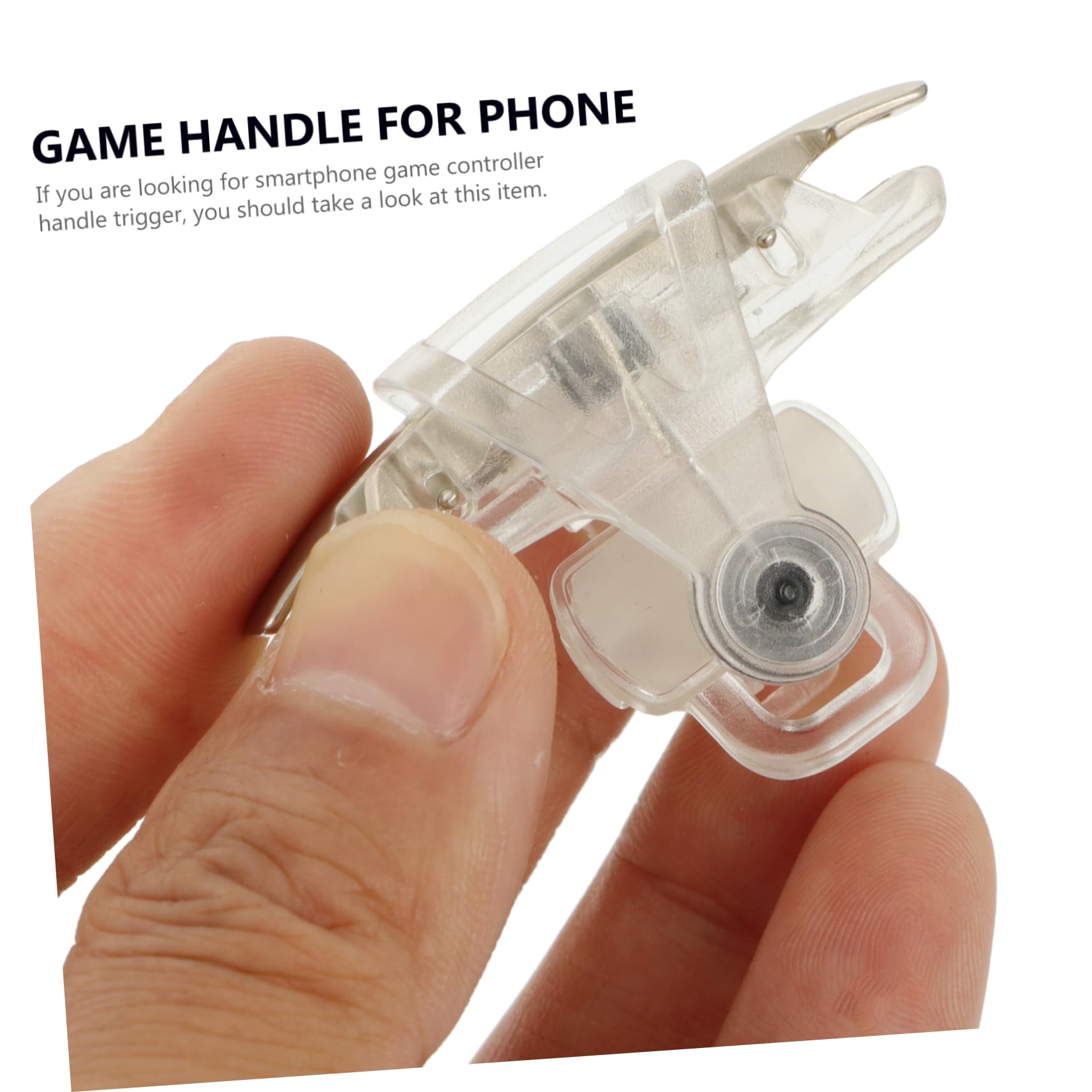 Manette De Jeu pour Smartphone Tirs, Déclencheur Mobile, Accessoire Transparent, Pince Réglable, Compatible Téléphone Portable, Jeu Shooting, Ensemble 2 Pièces