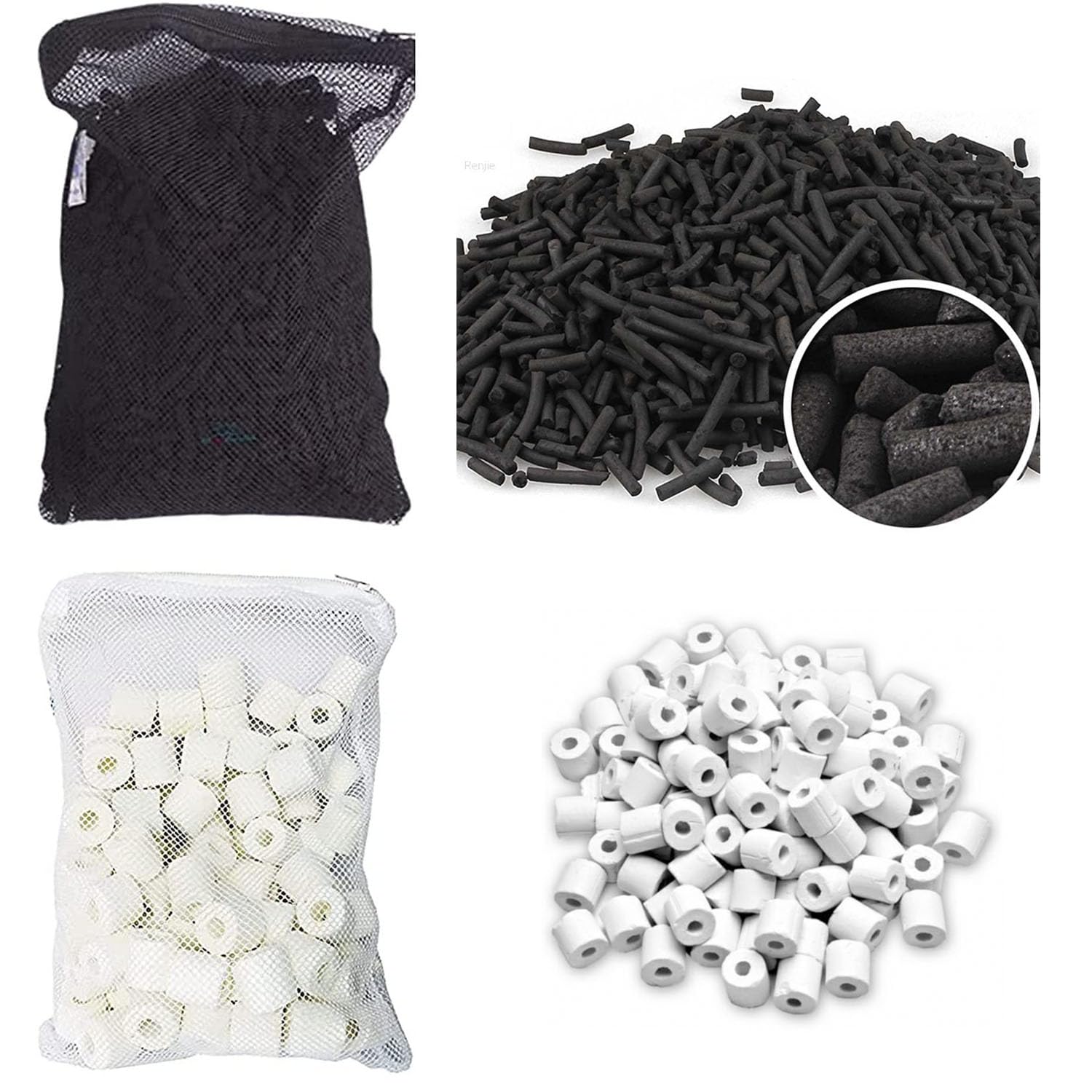 COLOURFUL AQUARIUM Filter Media For Aquarrium|Purify Water Quality Aquarium Filter Media With Net Bag All Aquarium Fish Tank(500G Carbon(Net Bag)+ 500G Ceramic(Net Bag)) (B01L2NYKWM) Amazon Price History, Amazon Price Tracker