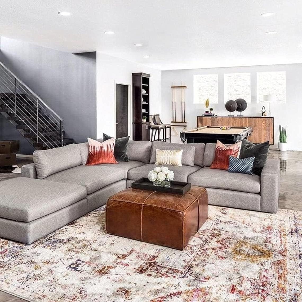 Mark&Day Pouf Ottoman, Vanesa Modern Oatmeal Rectangle Pouf Foot Rest for Living Room, Bedroom and Boho Home Decor (14