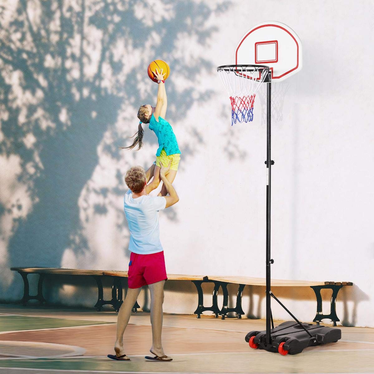 YAHEETECH Portable Basketball Hoop System for Youth Indoor Outdoor w