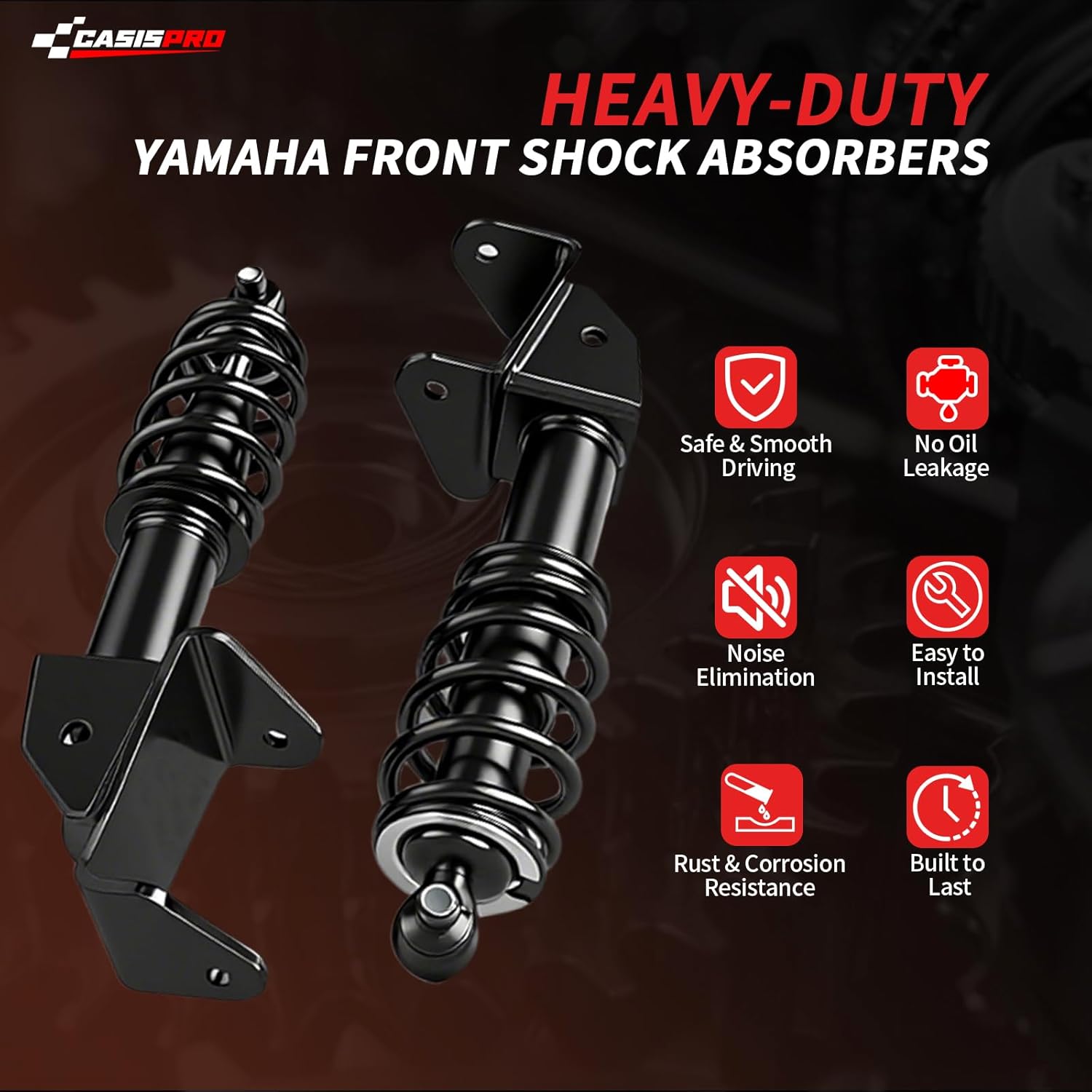 golf cart front shock absorbers for yamaha drive g29 2007-2016, yamaha g29 shocks with springs fit passenger and driver side, oem# jw2-f3390-00-00 jw2-f3350-00-00, 2pcs