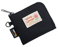 Rough Enough Small Coin Purse Pouch Slim Credit Card Holder Wallet for Men Women Teen Boys with Neck Lanyard Keychain Zipper in Black Cordura