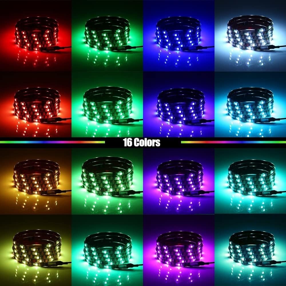Fengyan Beleuchtung Zubehör 5pcs / los TV Hintergrundbeleuchtung LED Strip 5V USB Strip IP65 Wasserdicht TV Hintergrundbeleuchtung Set TV Hintergrundbeleuchtung Strip (Größe : 17 Keys - Blackboard